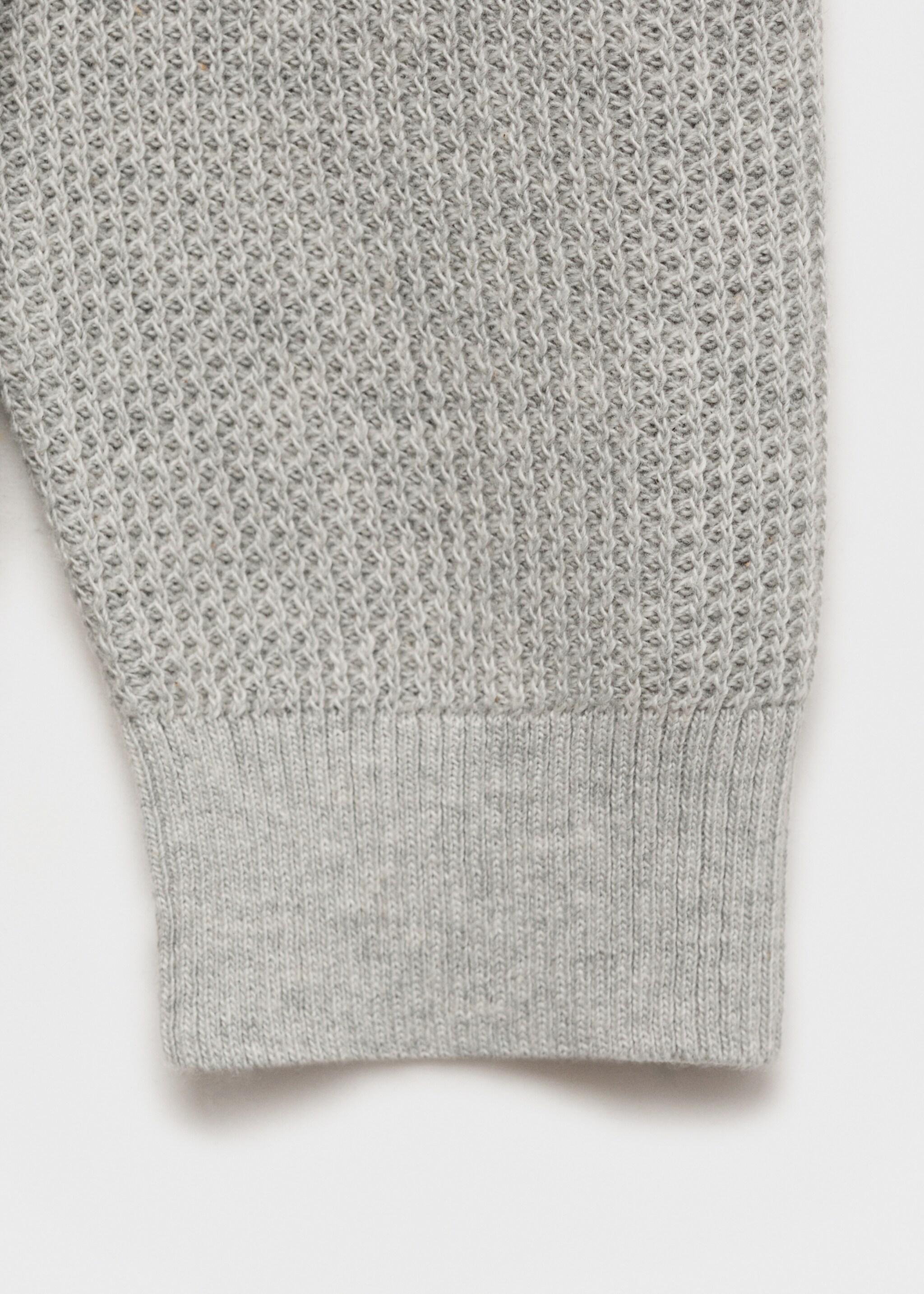 Knitted cotton sweater - Details of the article 0, Medium Heather Grey. Ref: 87031052-00.