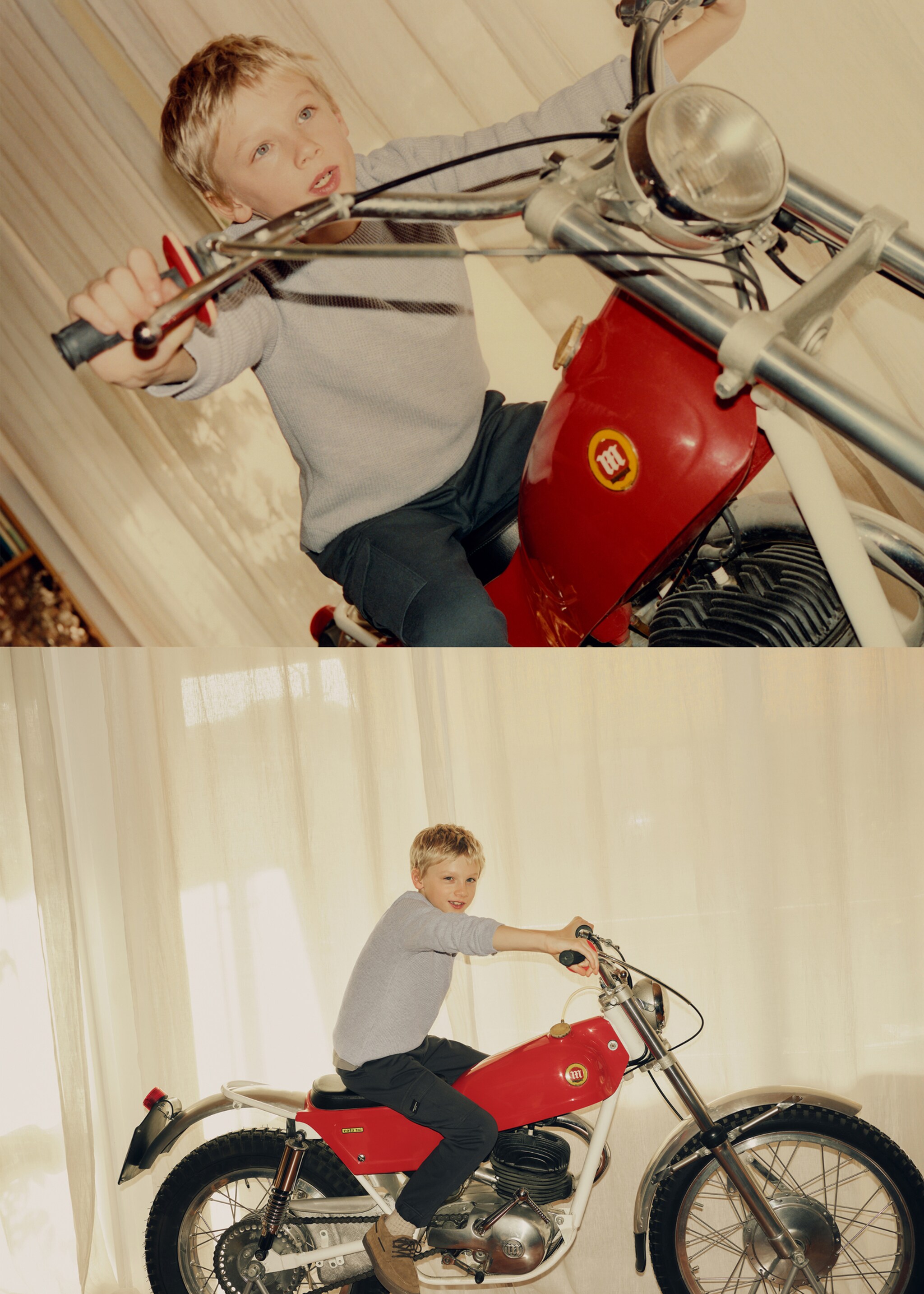 Knitted cotton sweater - Details of the article 5, Medium Heather Grey. Ref: 87031052-00.