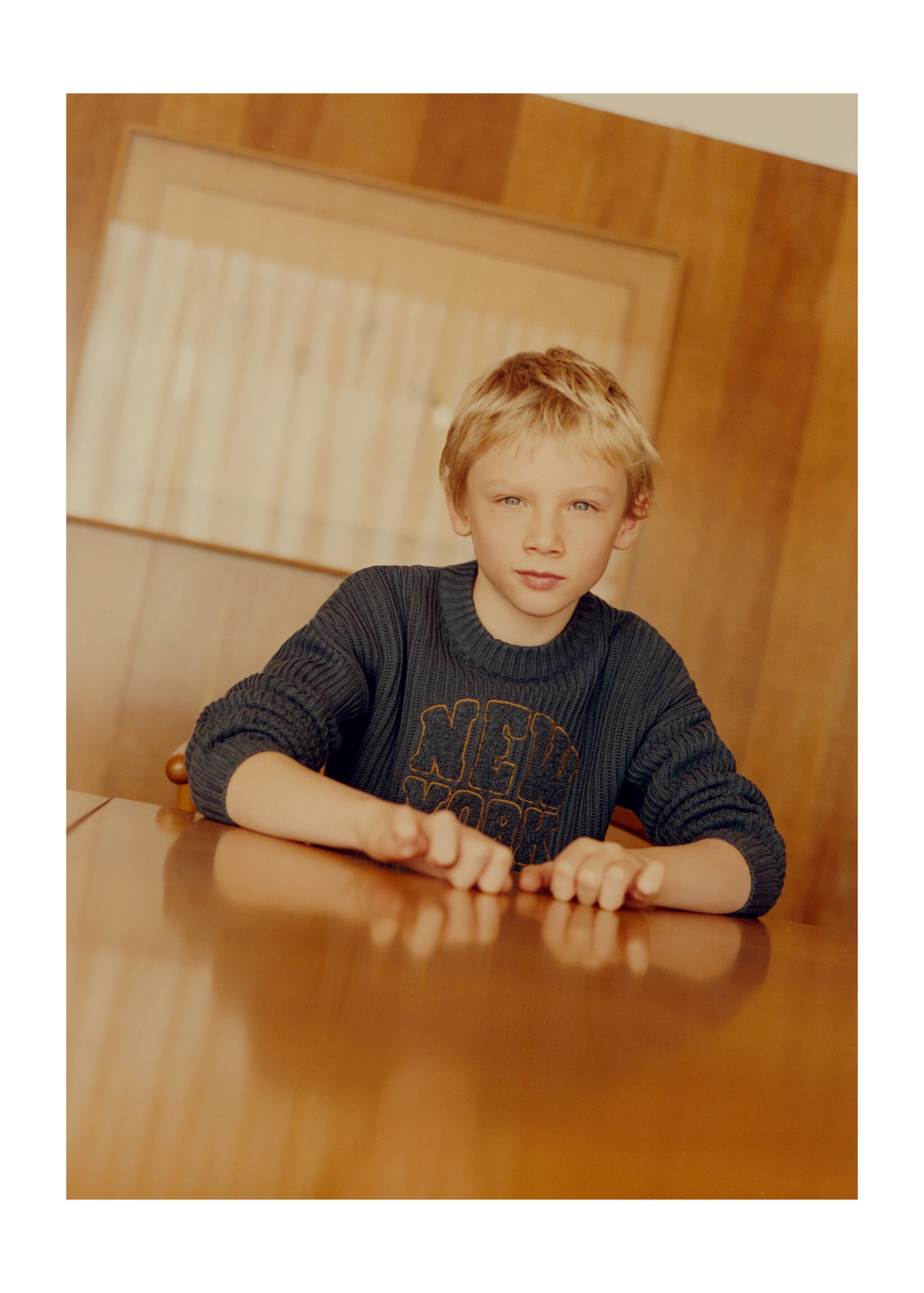 Message knitted sweater - Details of the article 5, Petrol Blue. Ref: 87031053-00.