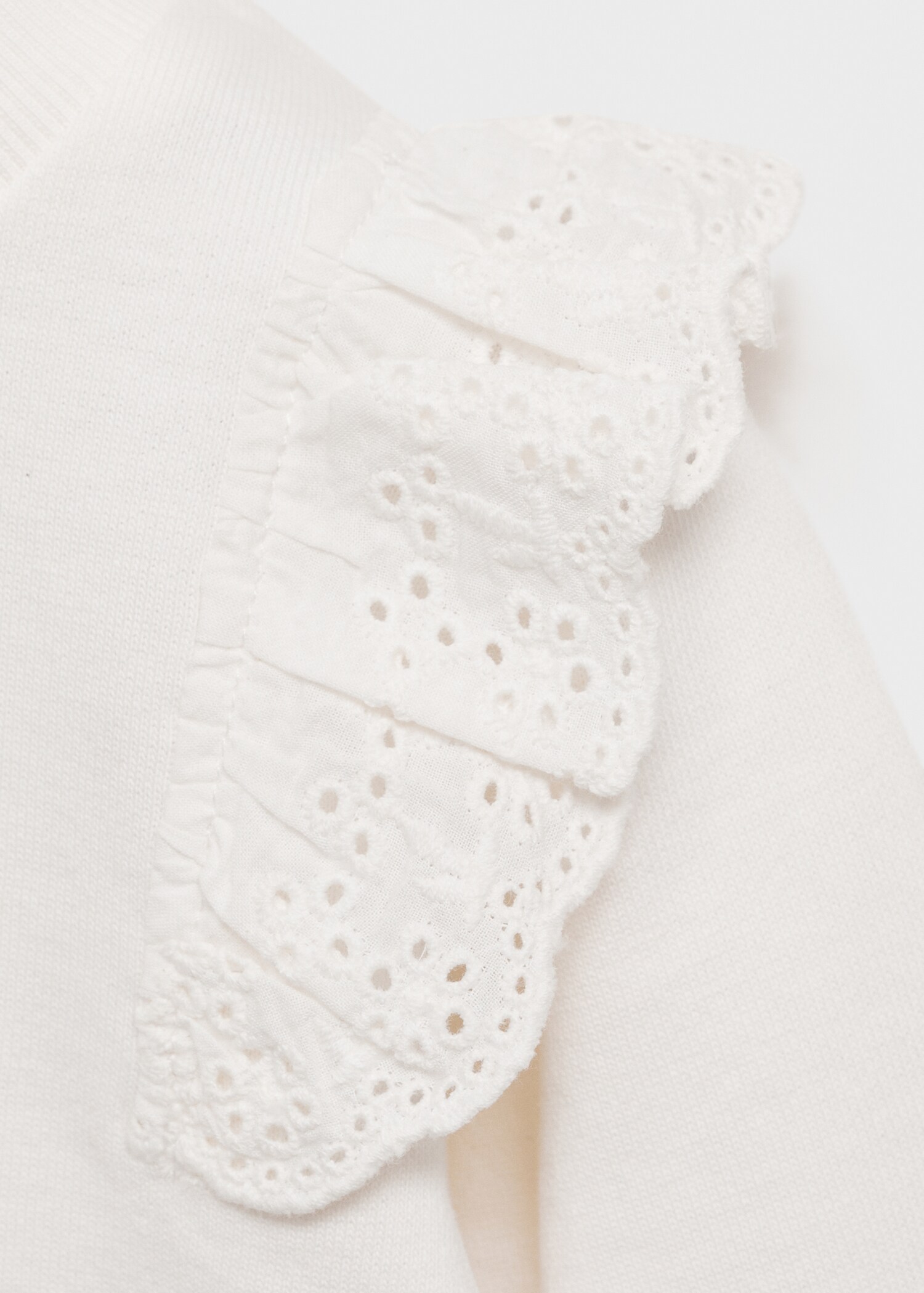 Ruffled embroidered sweatshirt - Details of the article 8