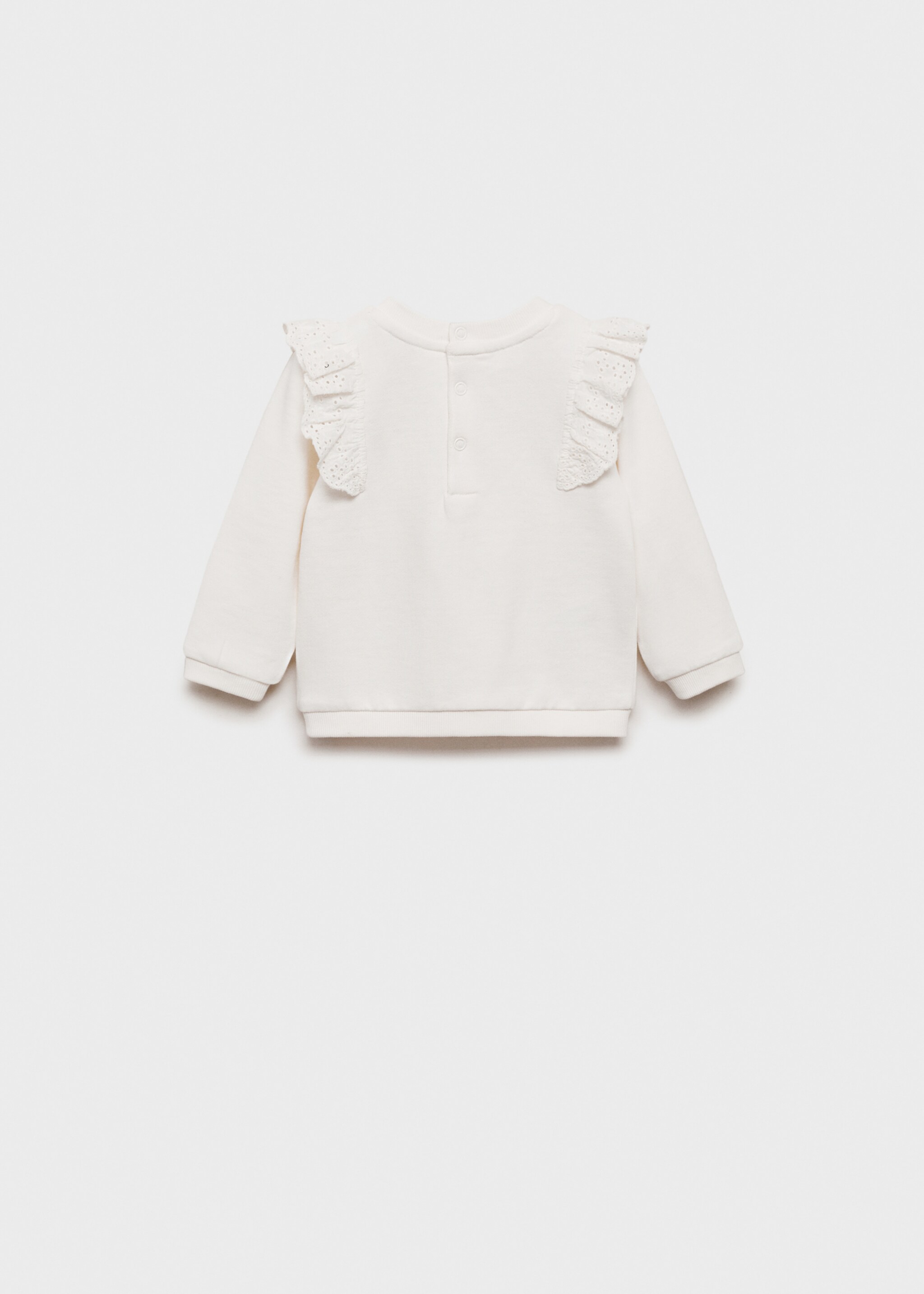 Ruffled embroidered sweatshirt - Reverse of the article, Off White. Ref: 87031054-00.