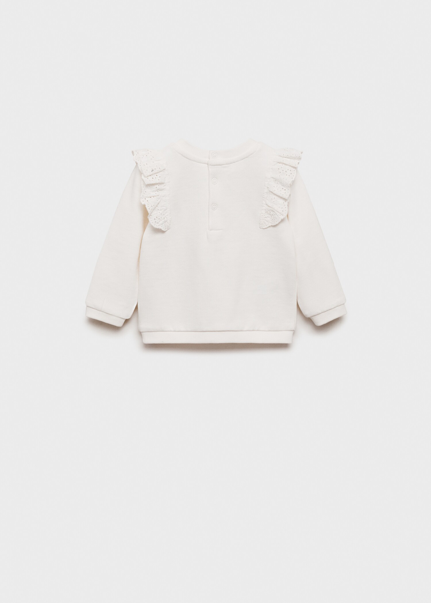 Ruffled embroidered sweatshirt - Reverse of the article