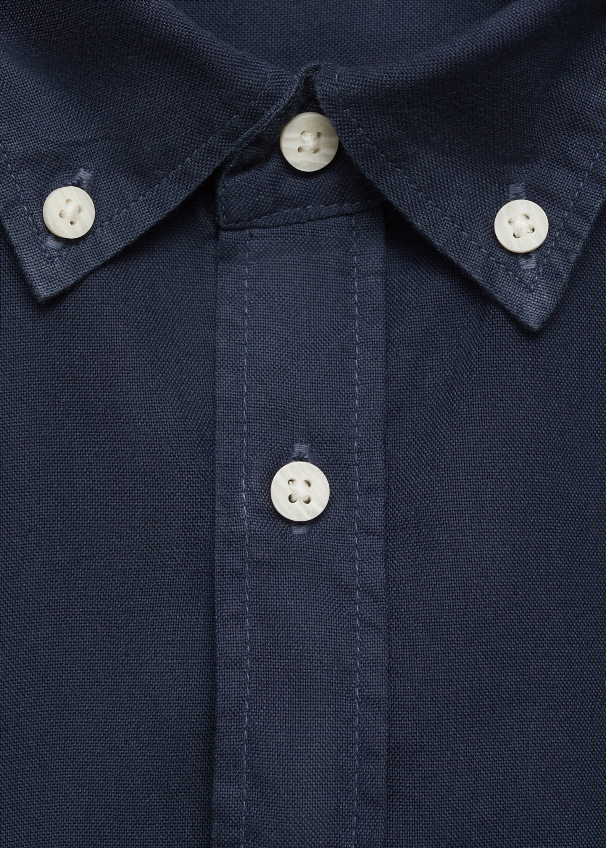 Camisa oxford - Detalle del artículo 8, Azul marino oscuro. Ref: 87031056-00.
