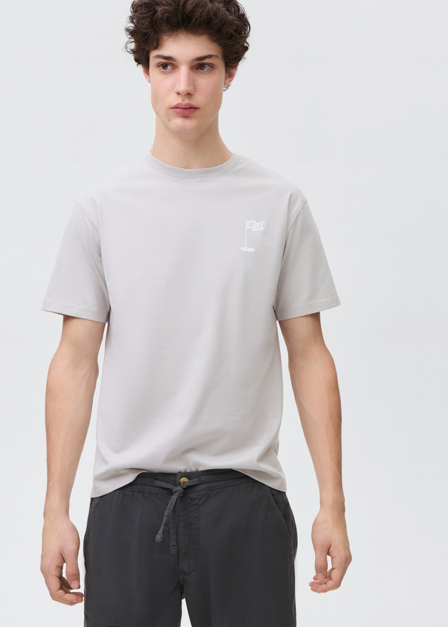 Cotton jogger-style trousers - Medium plane