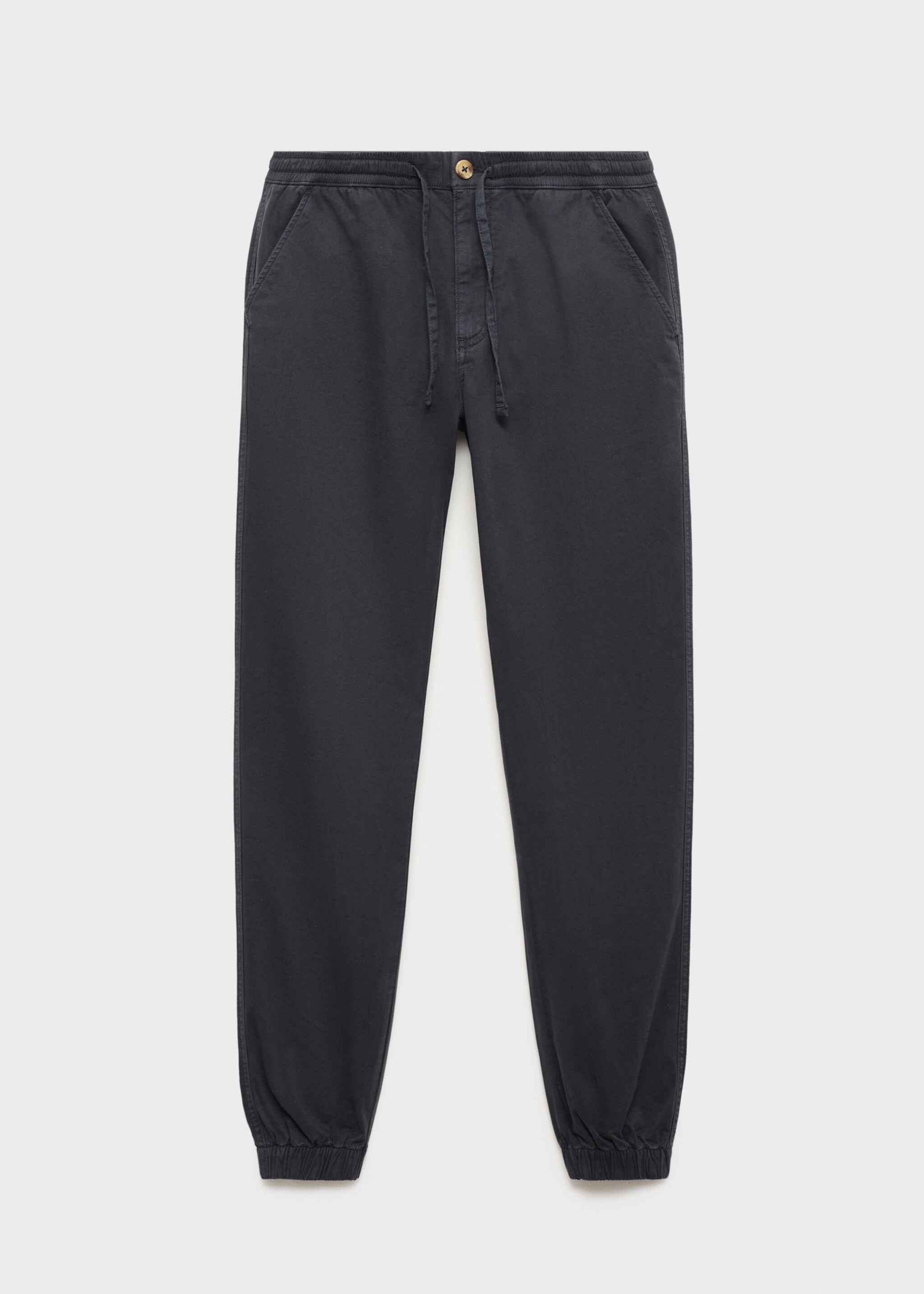 Cotton jogger-style trousers - Article without model, Charcoal. Ref: 87031057-00.