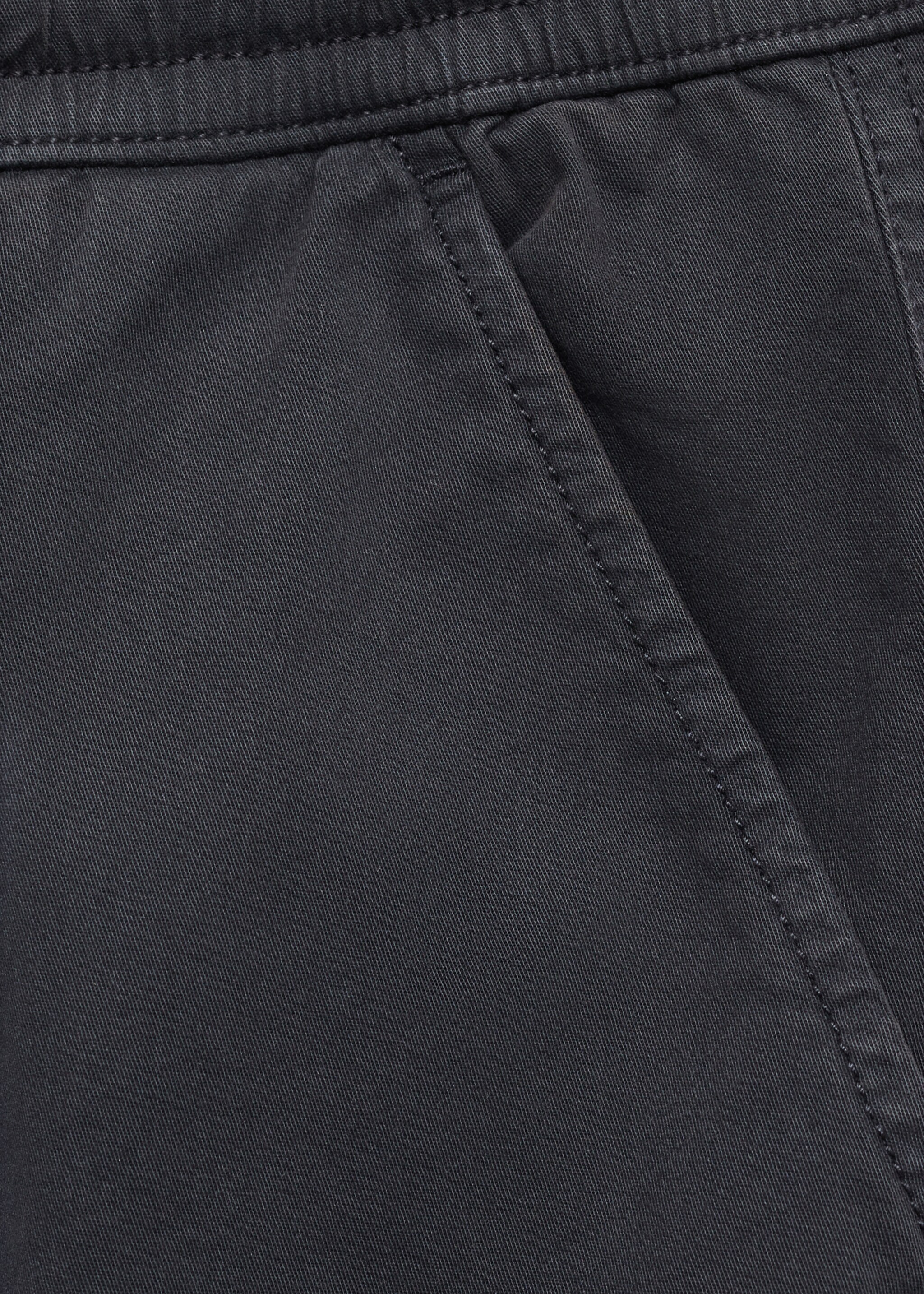 Cotton jogger-style trousers - Details of the article 0, Charcoal. Ref: 87031057-00.