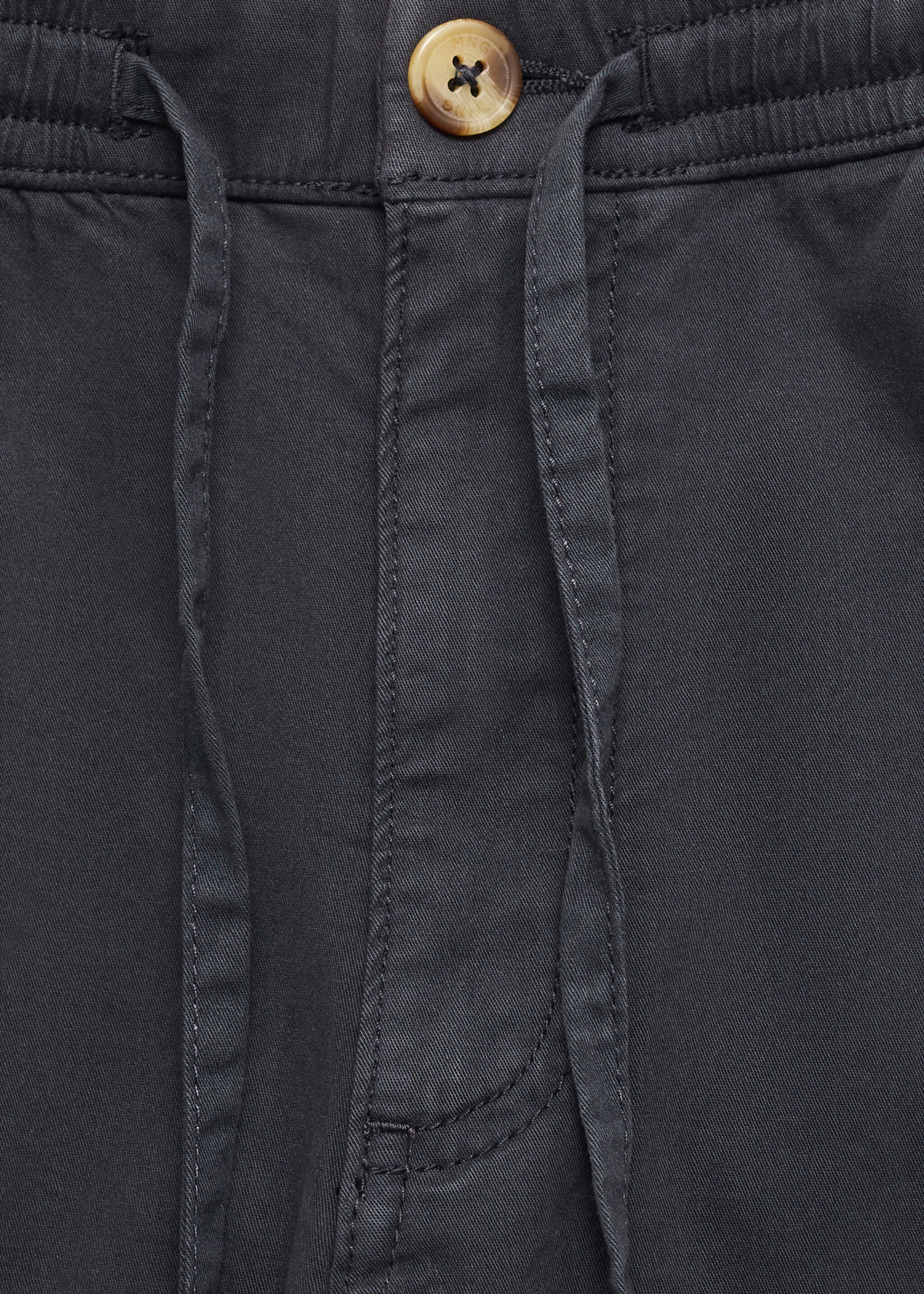 Cotton jogger-style trousers - Details of the article 8, Charcoal. Ref: 87031057-00.