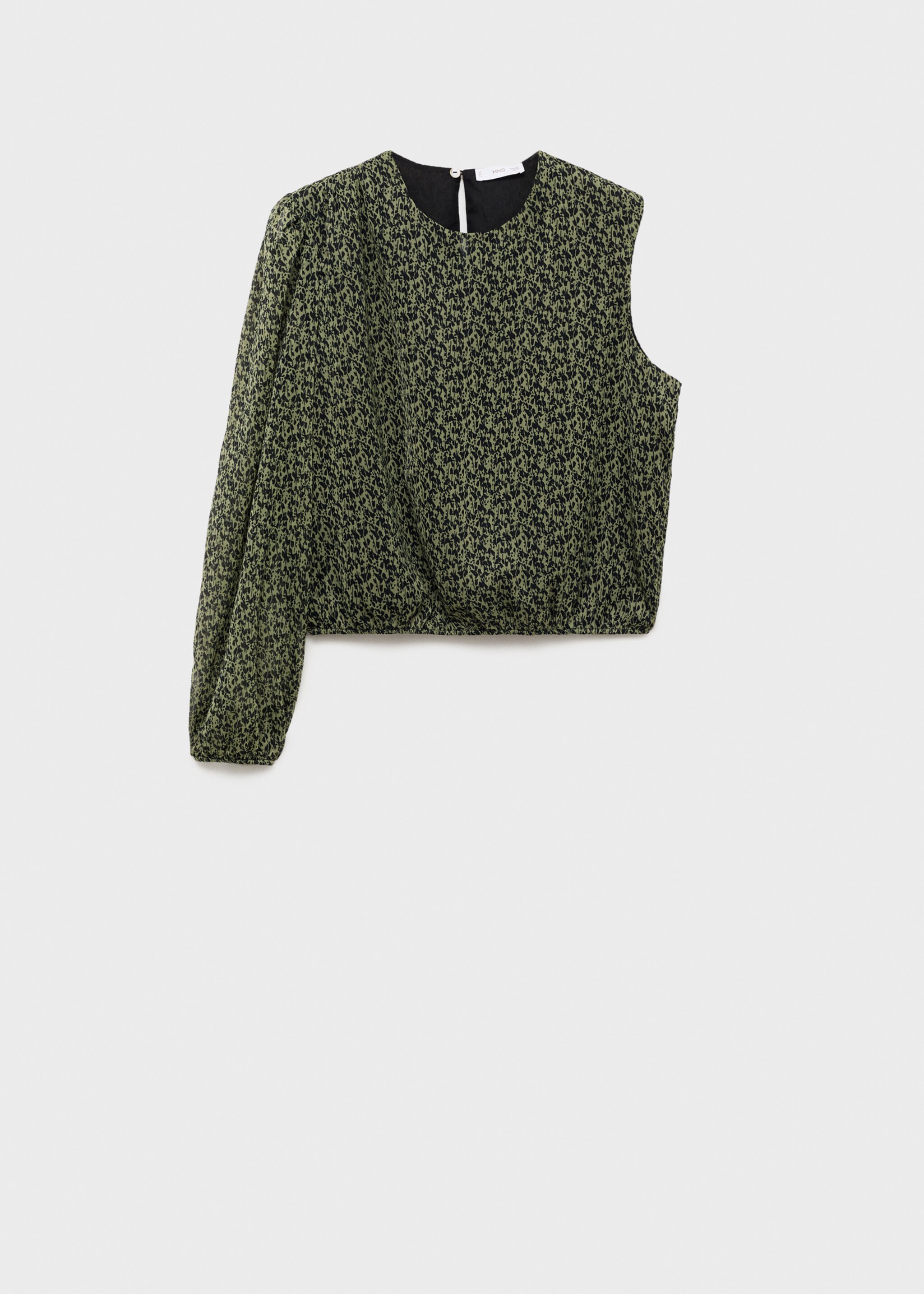 Asymmetrical blouse - Article without model, Black. Ref: 87031515-00.