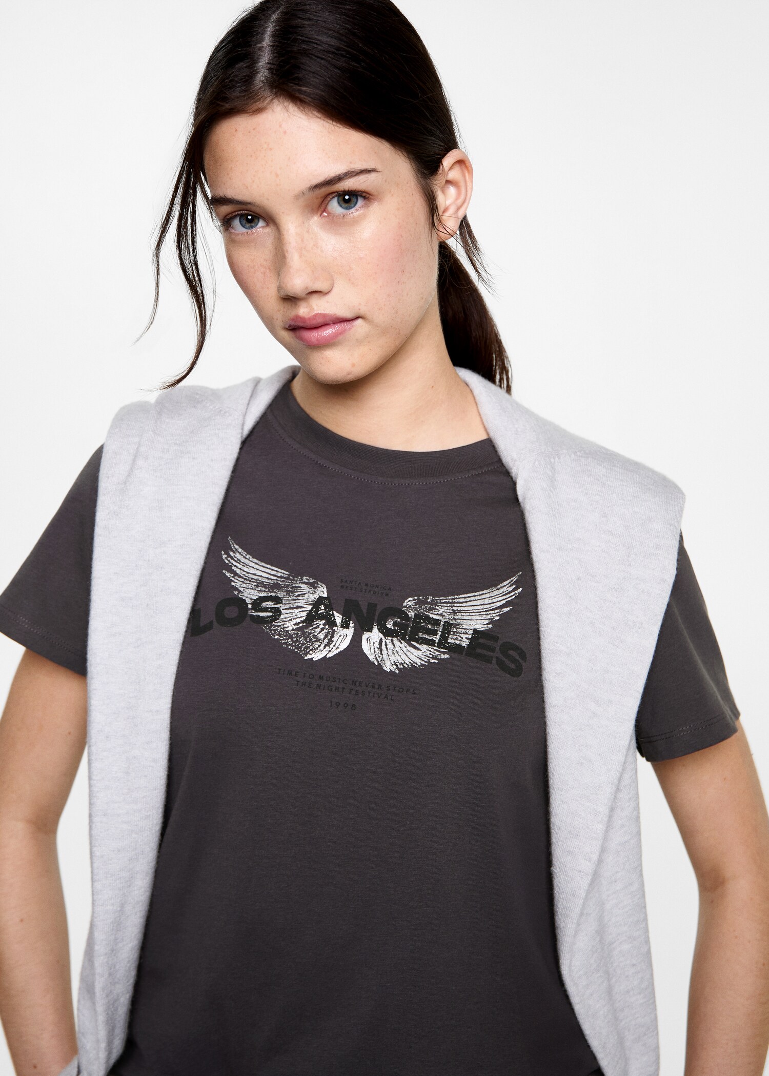 Bedrukt T-shirt met korte mouwen - Detail van het artikel 1