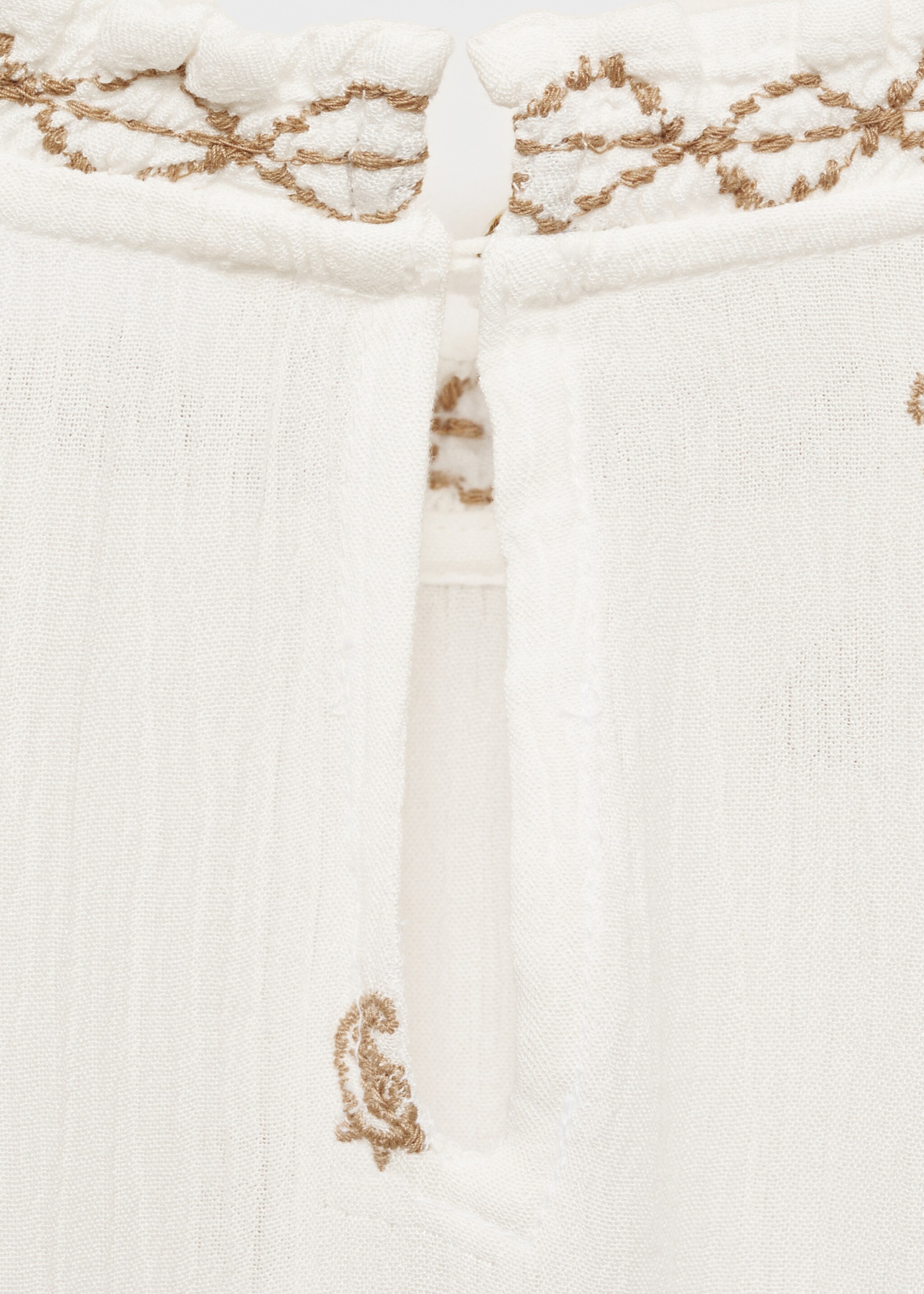Blusa bordada - Detalle del artículo 0, Blanco roto. Ref: 87031518-00.