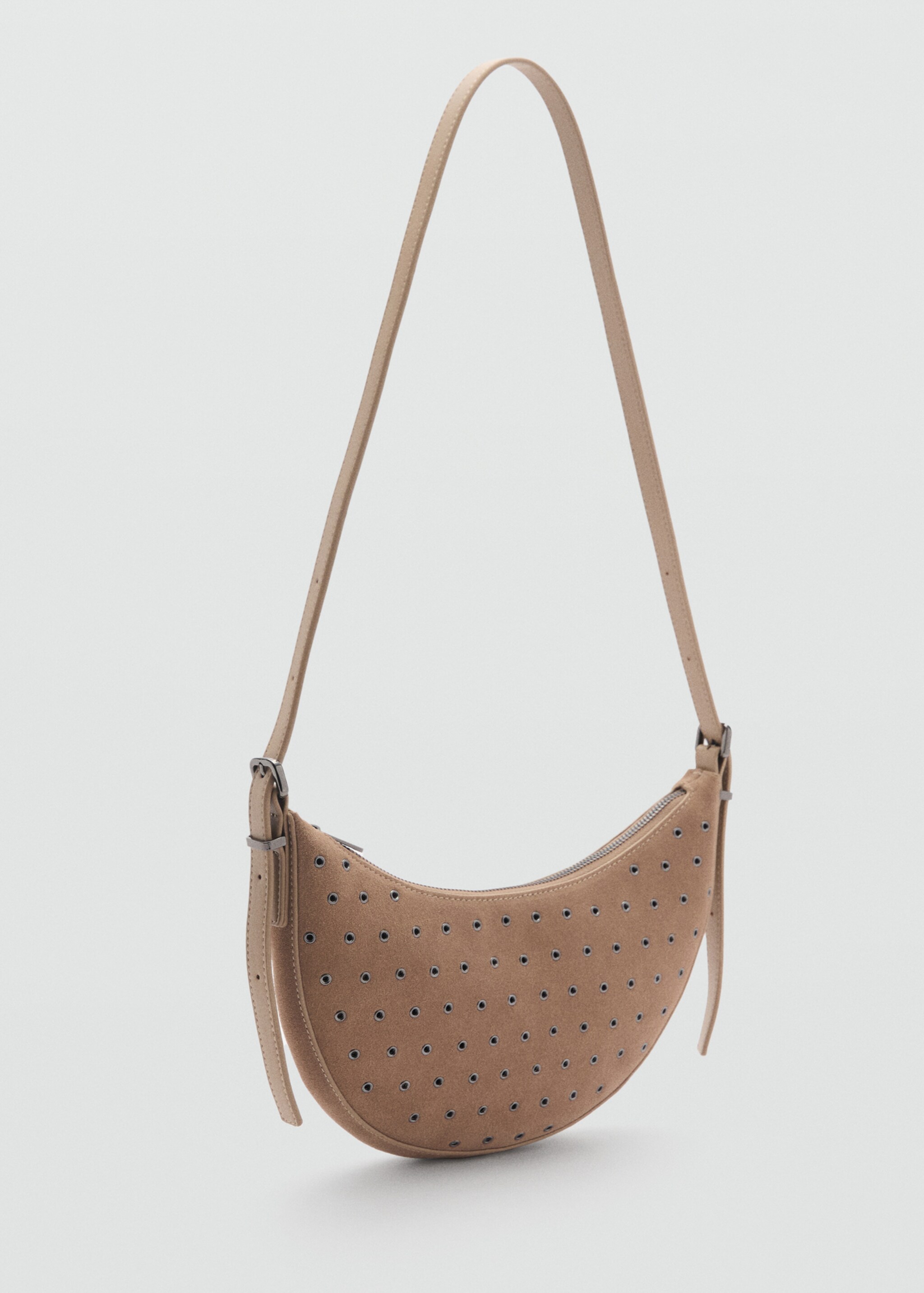 Oval leather bag - Medium plane, Light/Pastel Brown. Ref: 87031520-00.