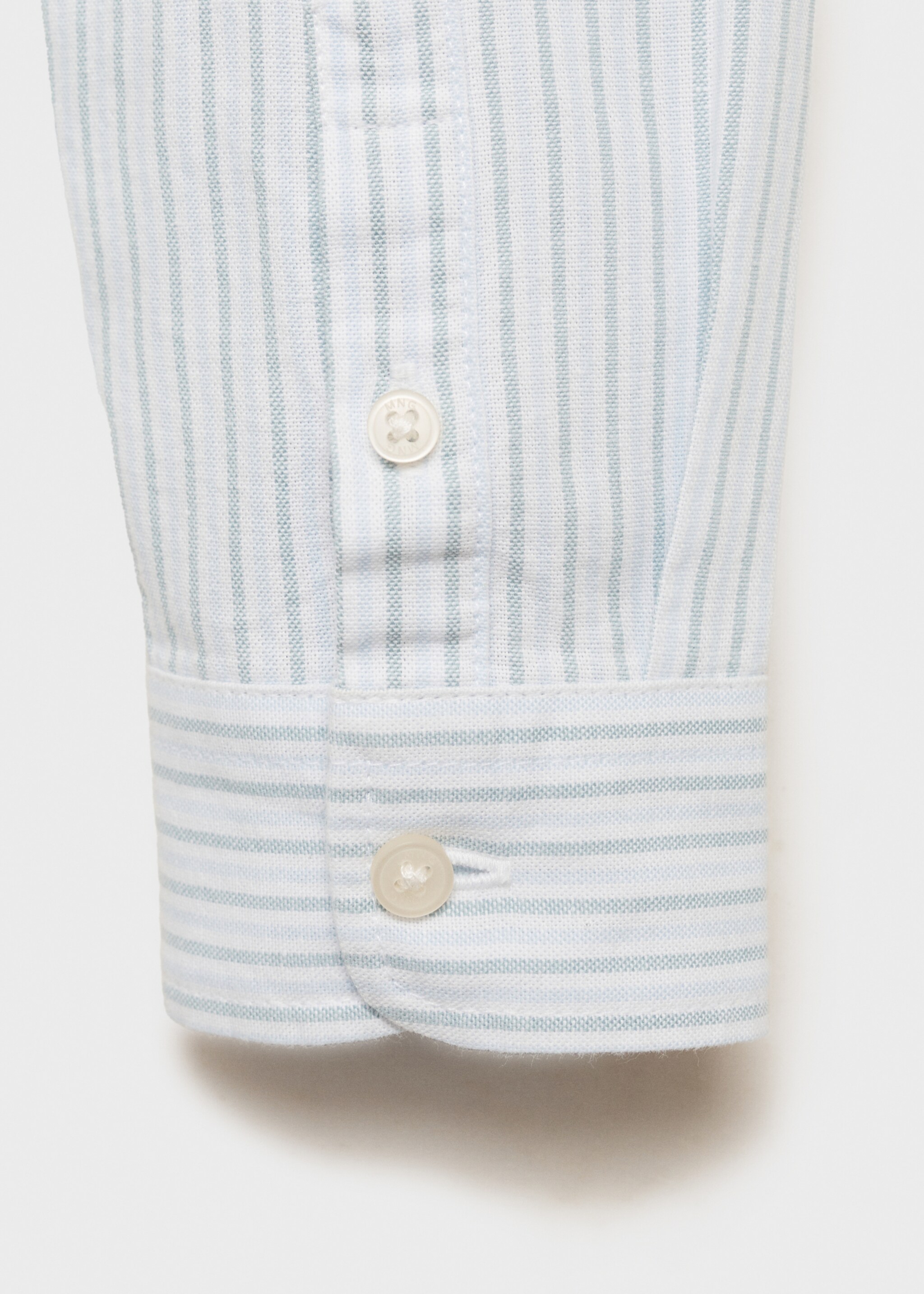 100% cotton Oxford striped shirt - Details of the article 0, Aqua Green. Ref: 87032535-00.