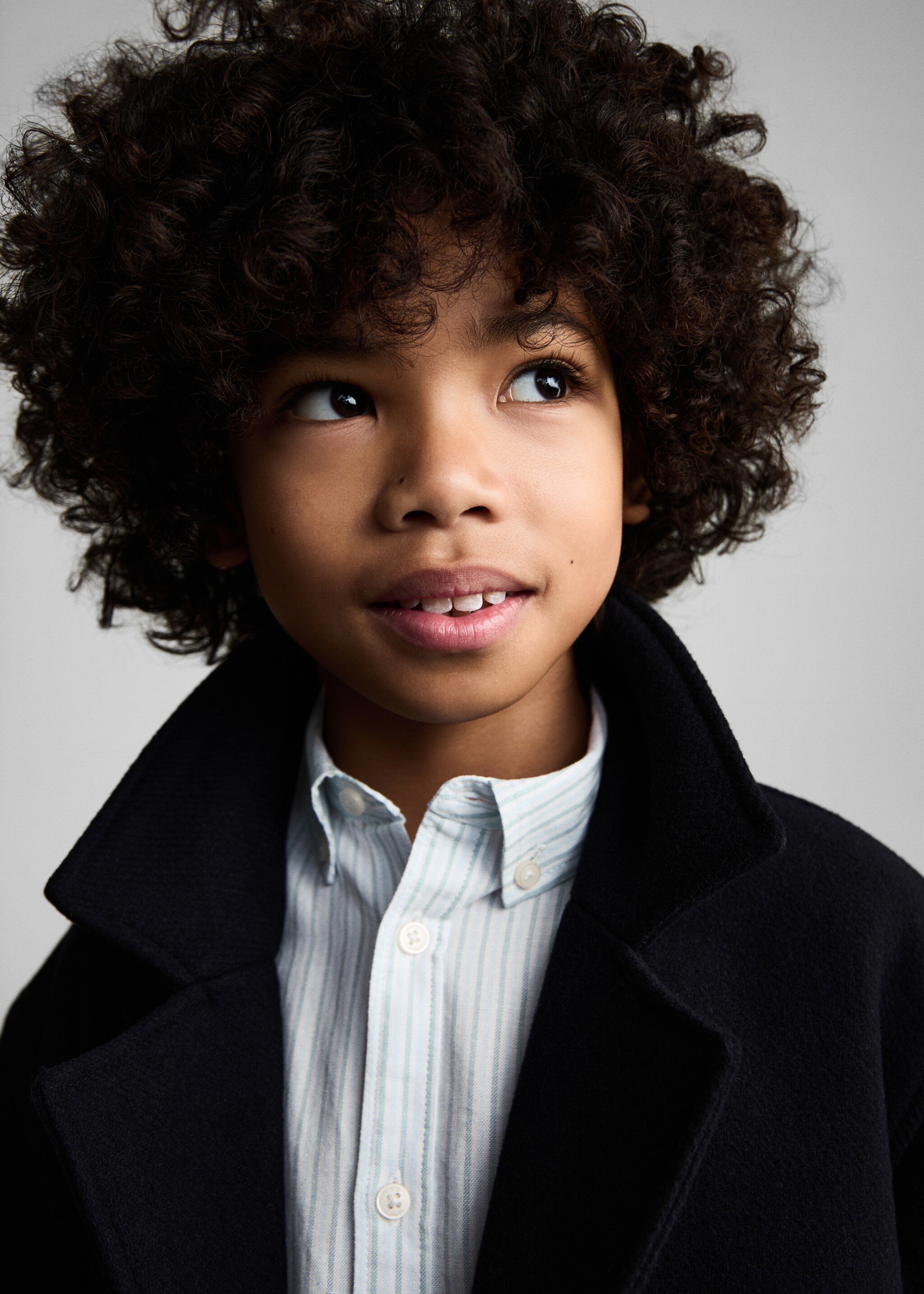 100% cotton Oxford striped shirt - Details of the article 1, Aqua Green. Ref: 87032535-00.