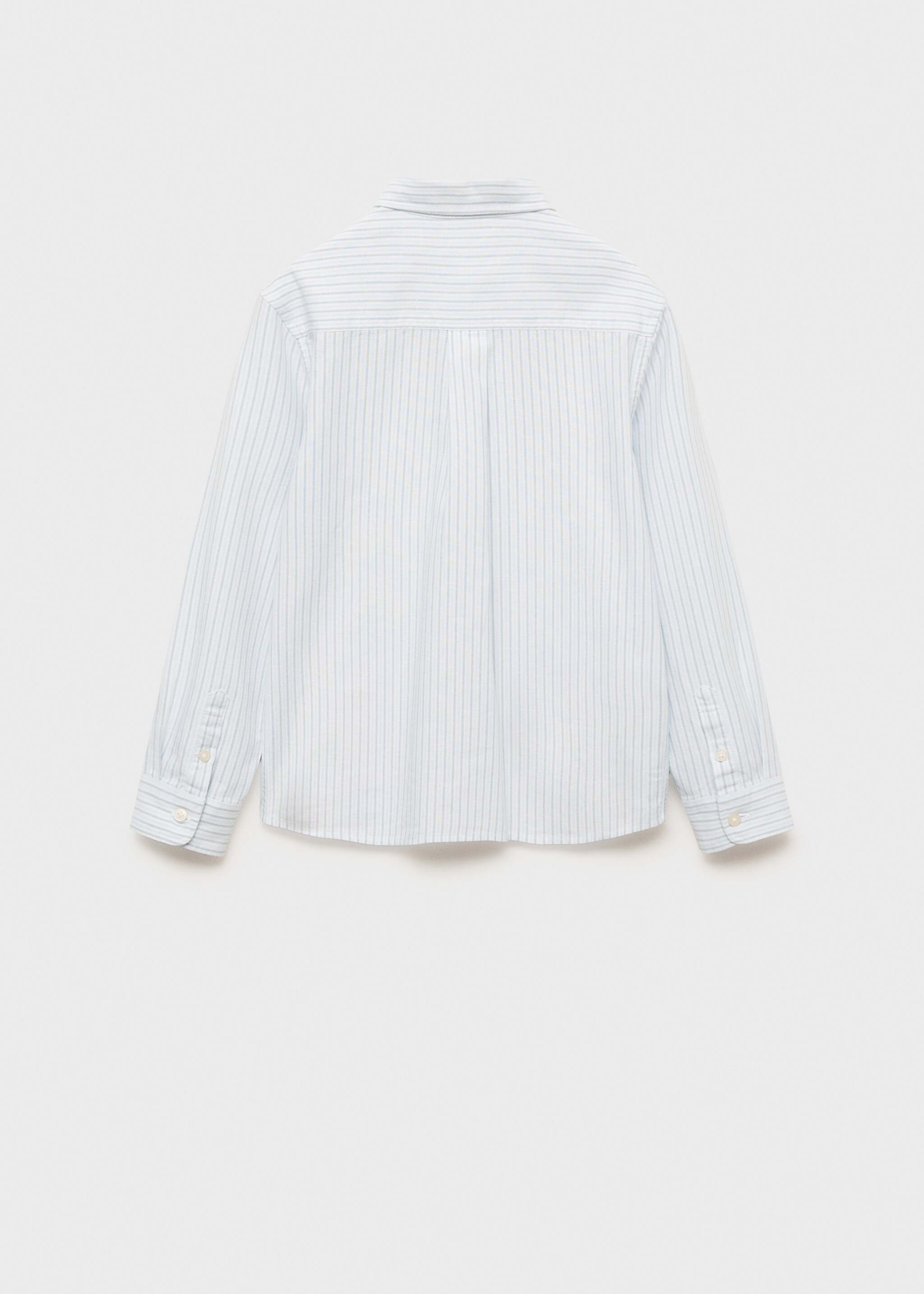 100% cotton Oxford striped shirt - Reverse of the article, Aqua Green. Ref: 87032535-00.