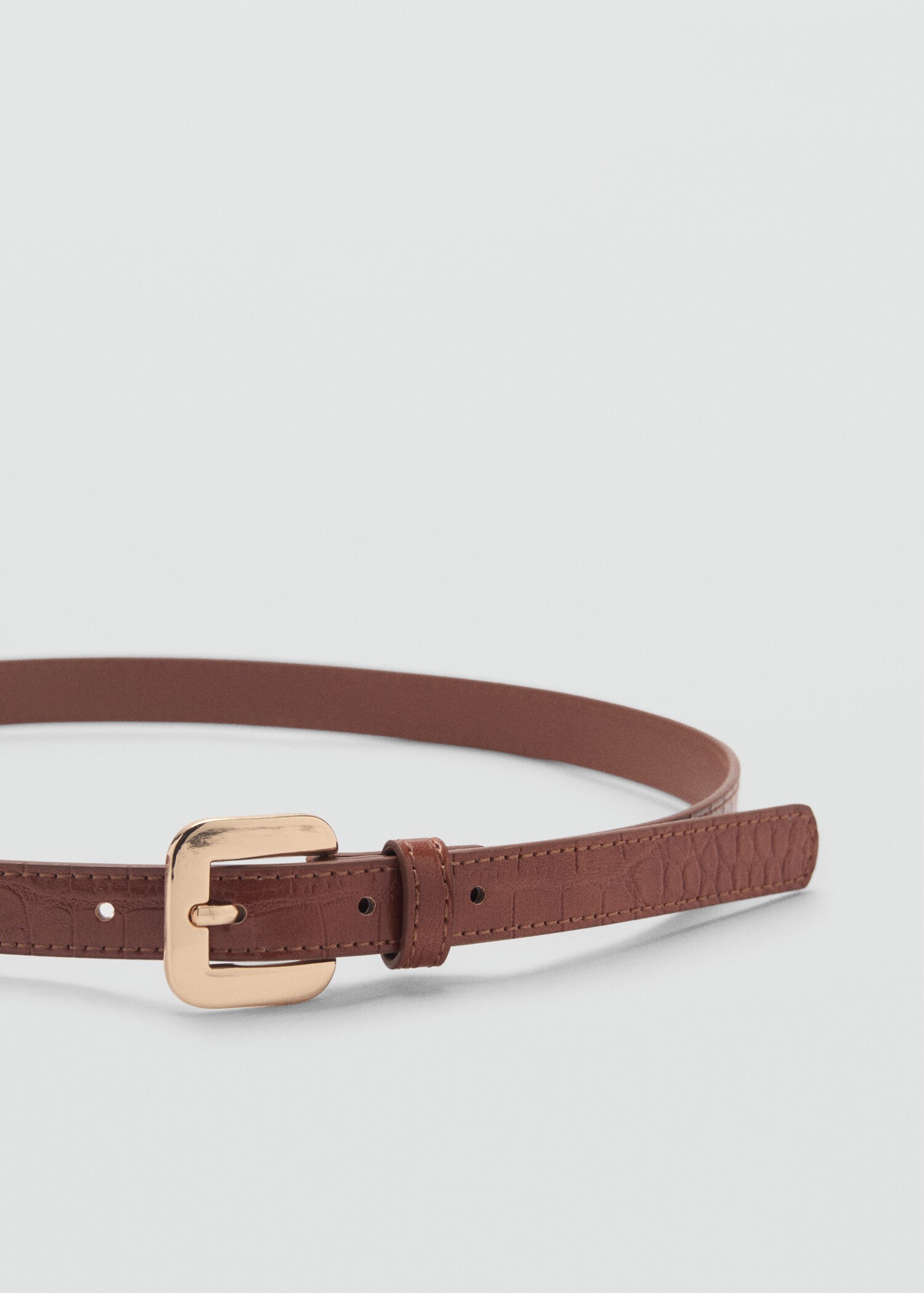 Croco faux-leather belt - Medium plane