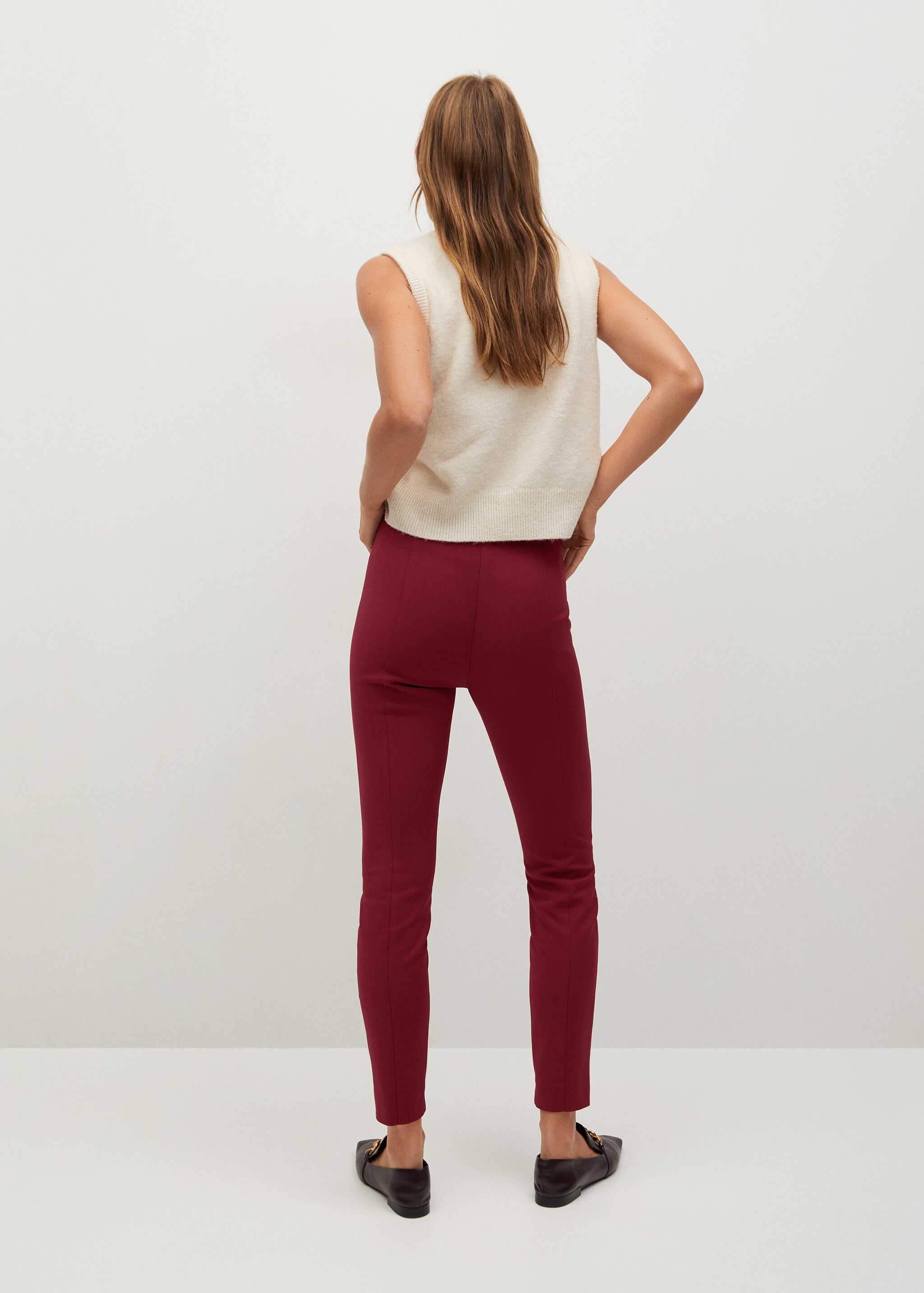 Cotton leggings with pleat detail - Reverse of the article