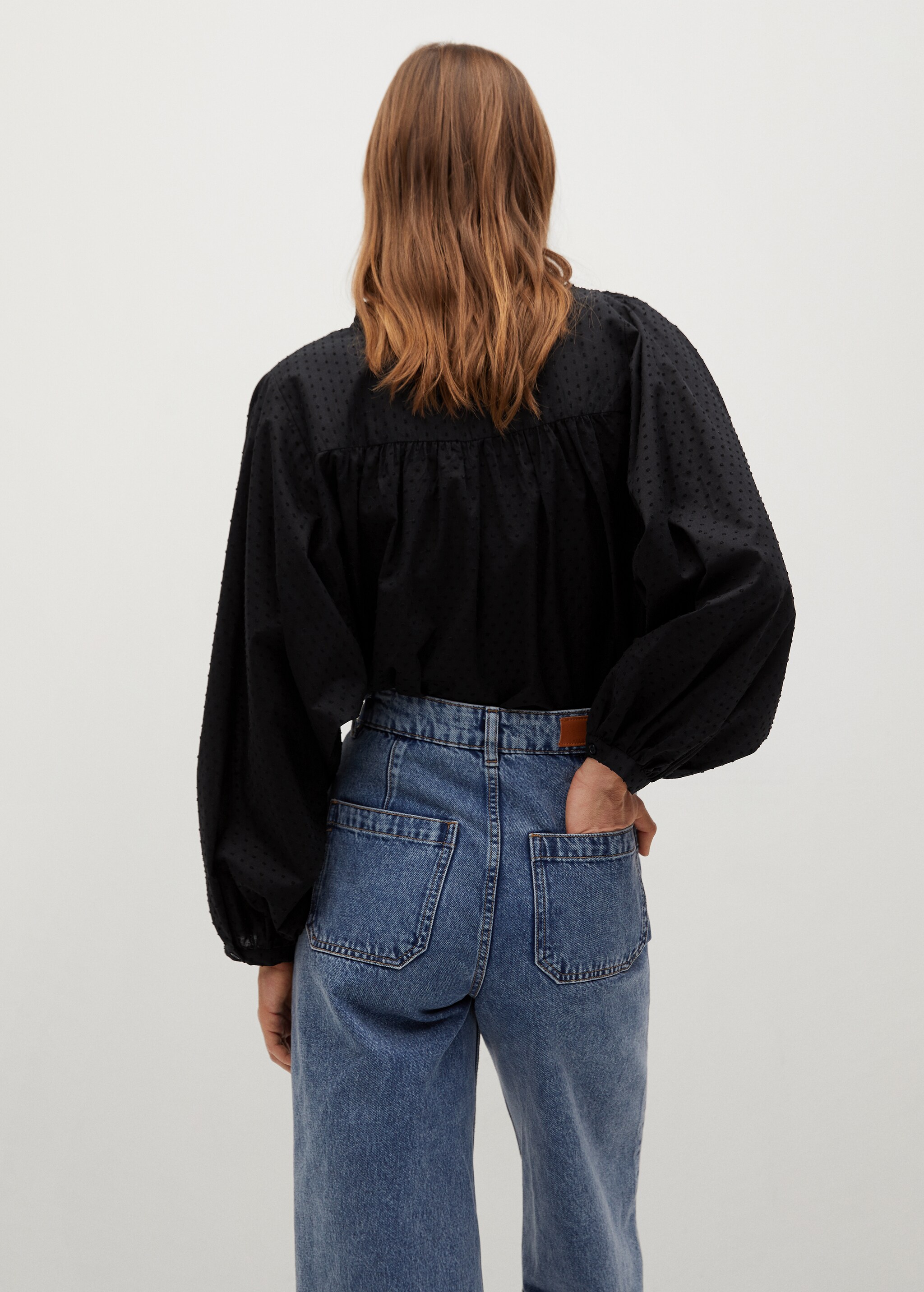 Blusa algodón plumeti - Reverso del artículo