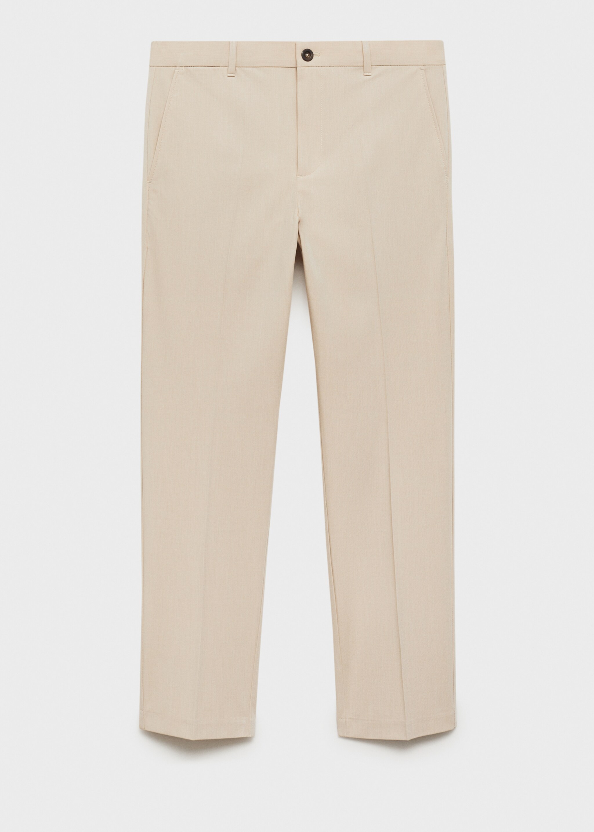 Bologna slim cropped comfort stretch trousers - Article without model, Beige. Ref: 87032889-00.