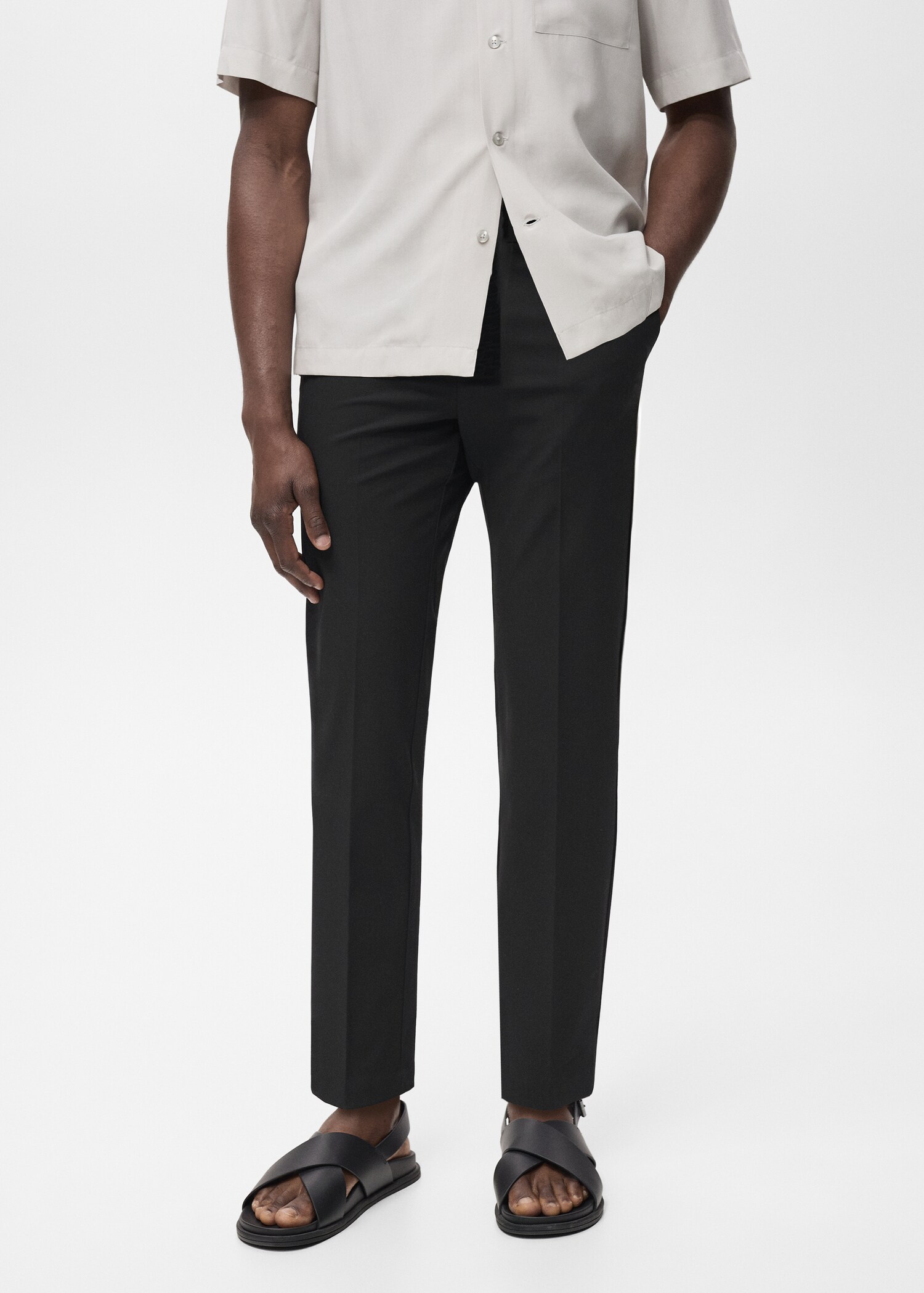 Slim-Comfort-Stretch-Hose Bologna in Cropped-Länge - Mittlere Ansicht