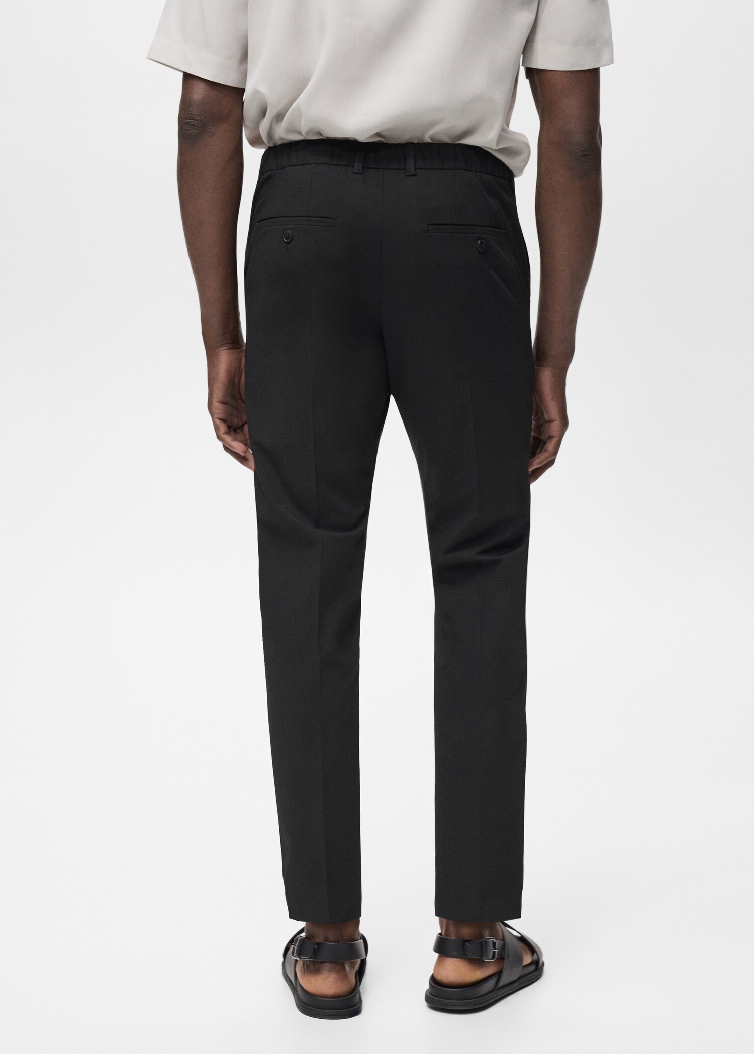 Slim-Comfort-Stretch-Hose Bologna in Cropped-Länge - Rückseite des Artikels