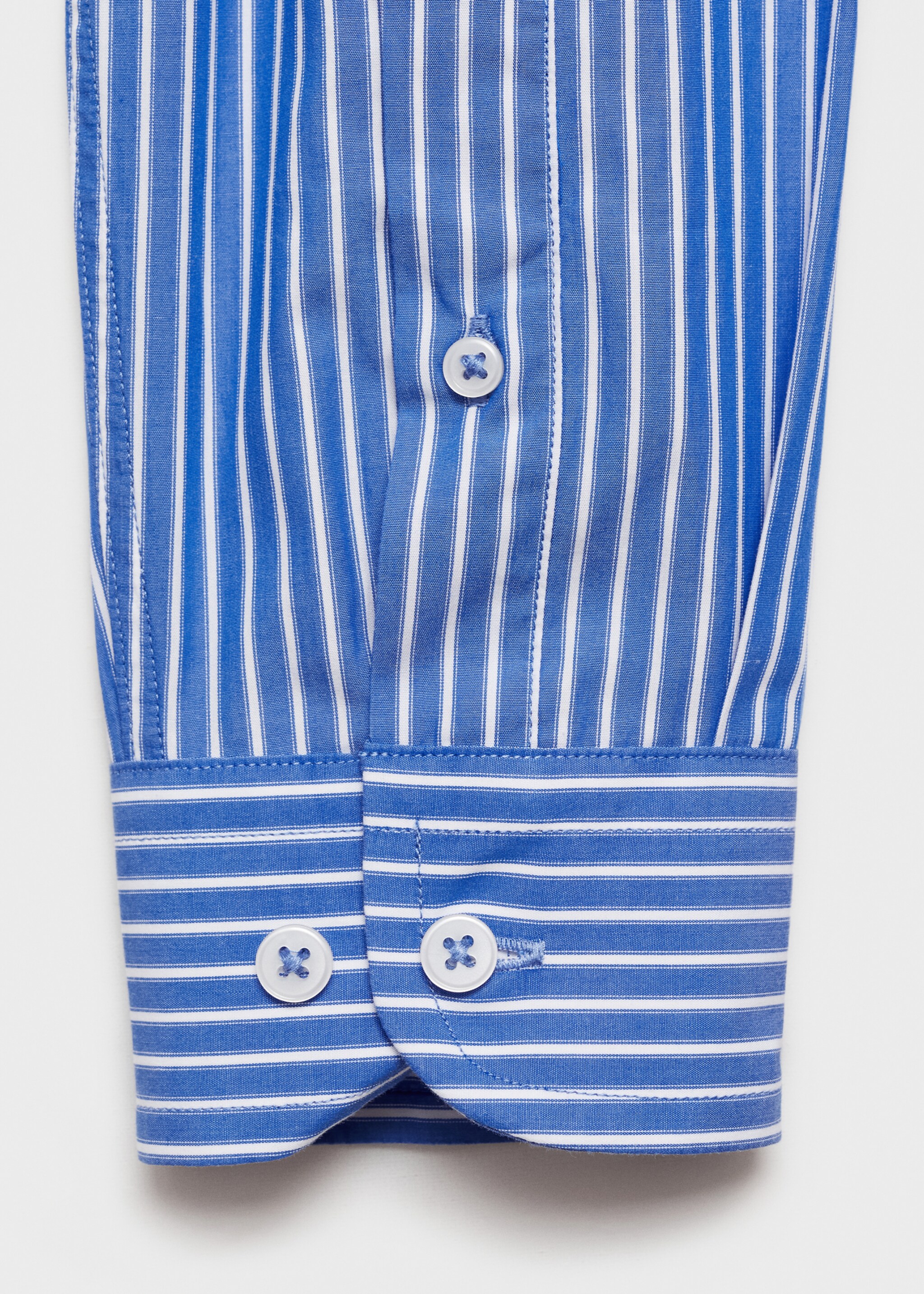 100% cotton regular-fit striped shirt - Details of the article 0, Sky Blue. Ref: 87032890-00.