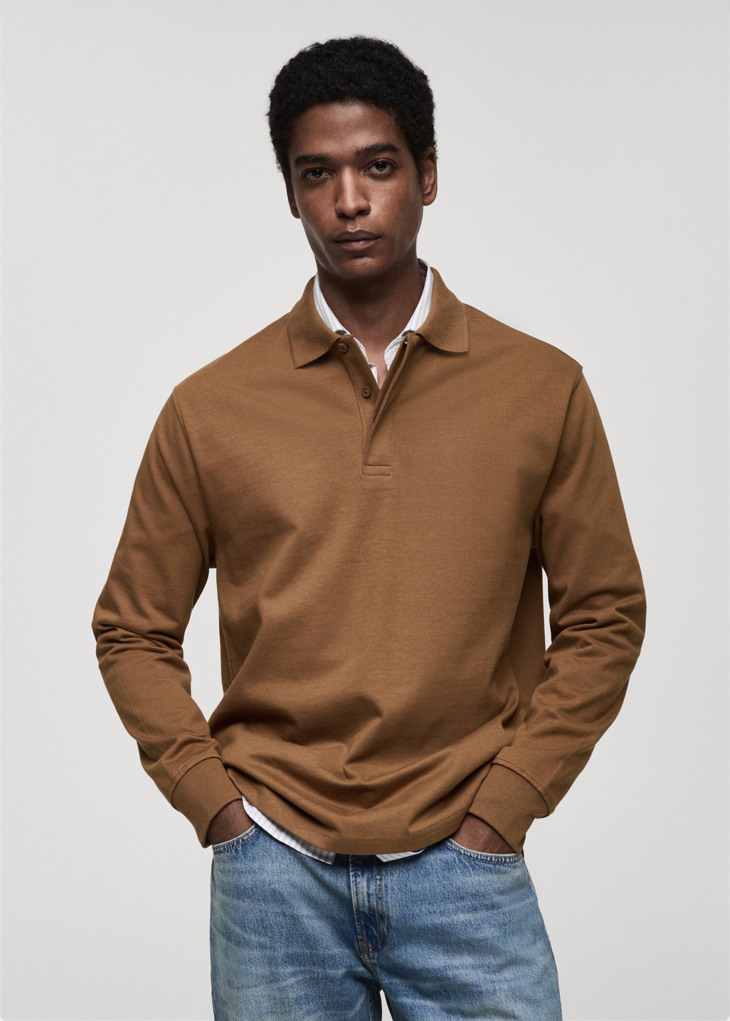 100% cotton polo sweatshirt - Medium plane