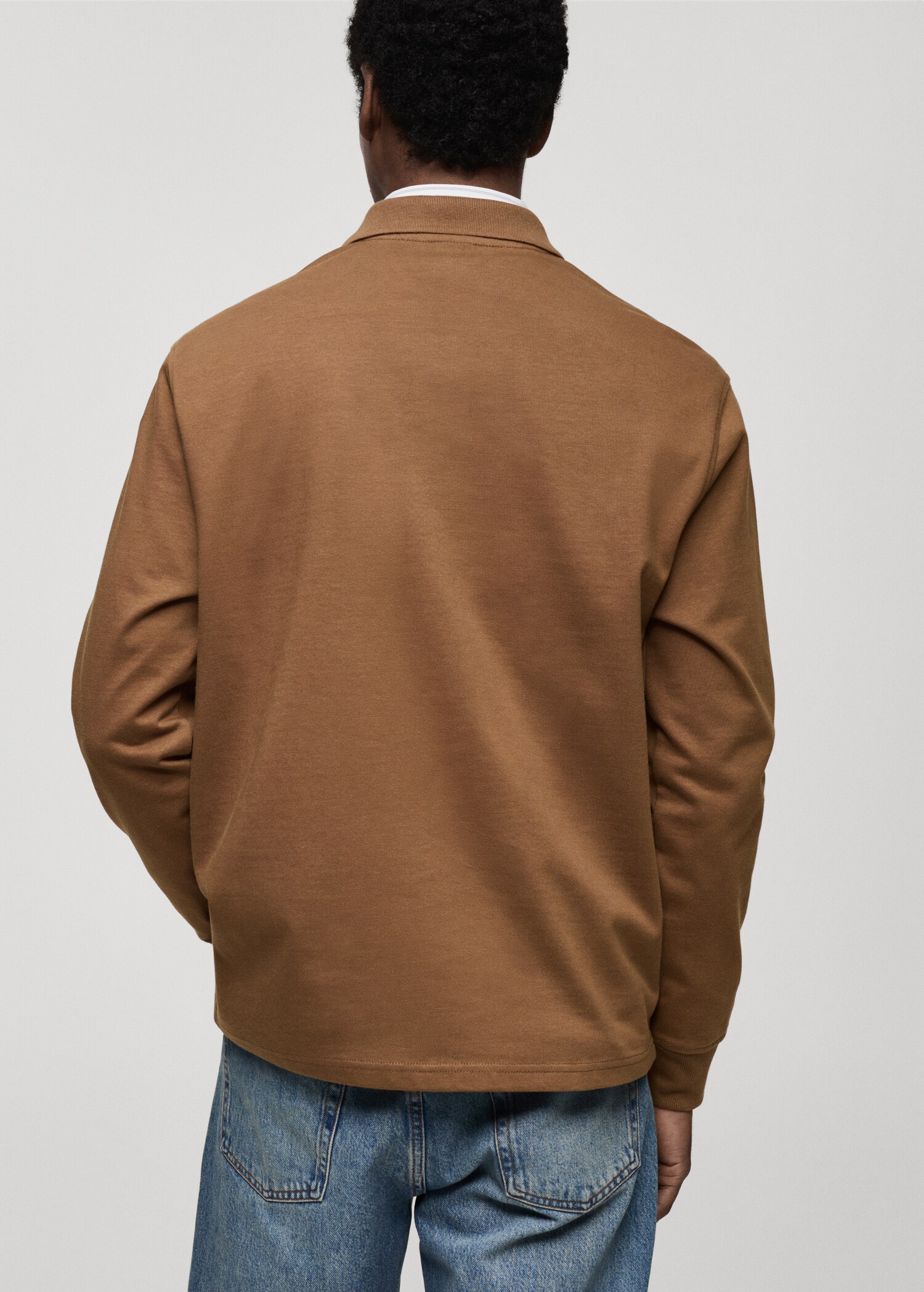 100% cotton polo sweatshirt - Reverse of the article