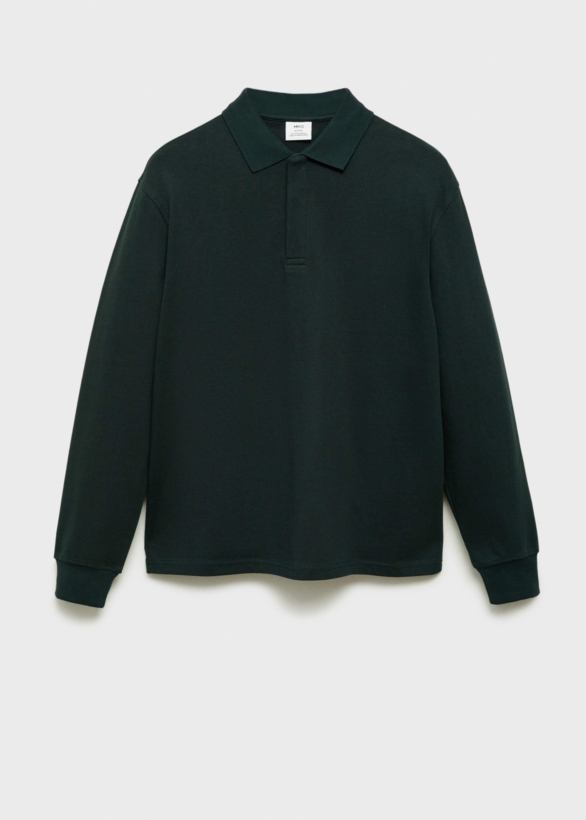100% cotton polo sweatshirt - Article without model, Green. Ref: 87032892-00.
