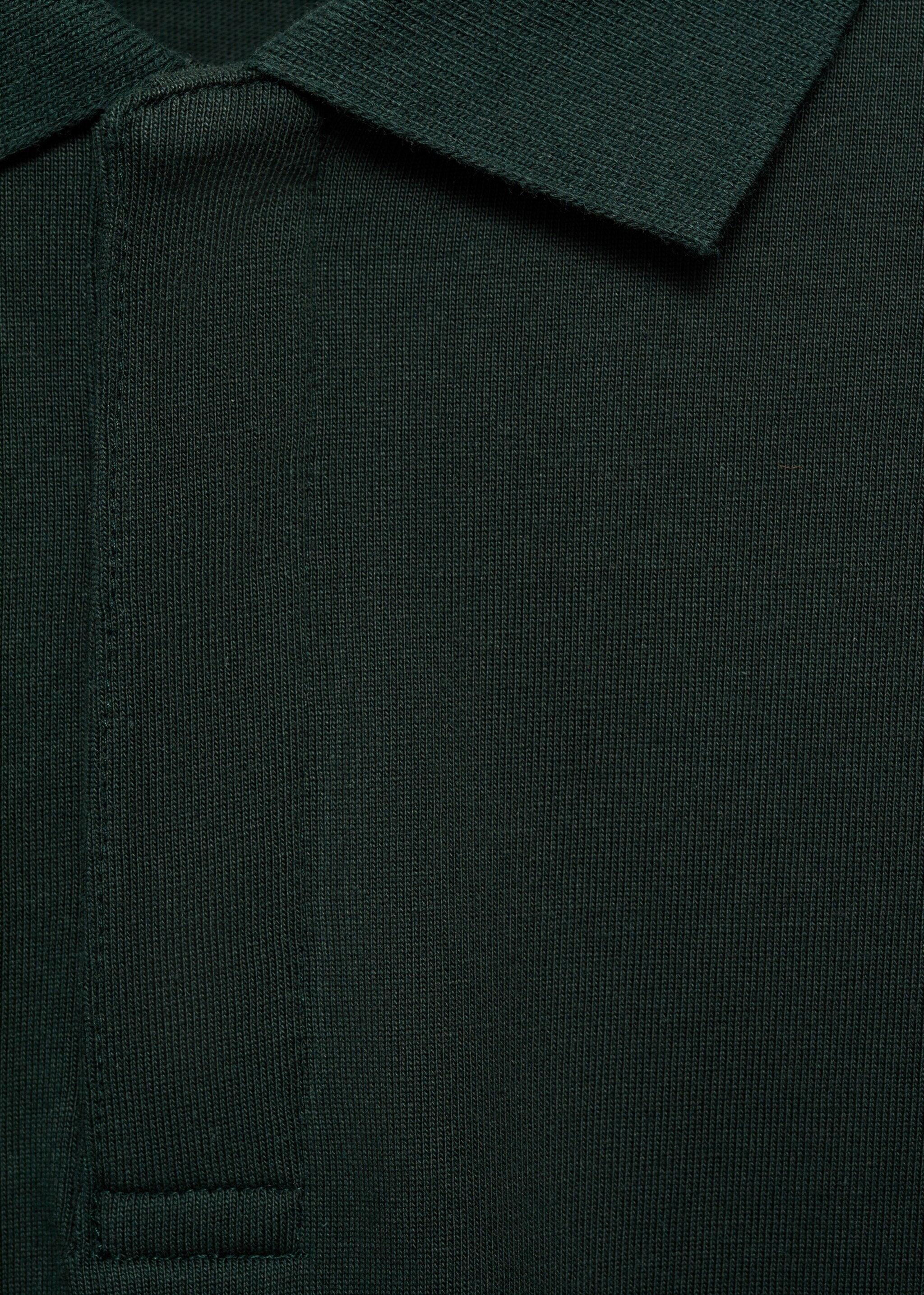 100% cotton polo sweatshirt - Details of the article 8, Green. Ref: 87032892-00.