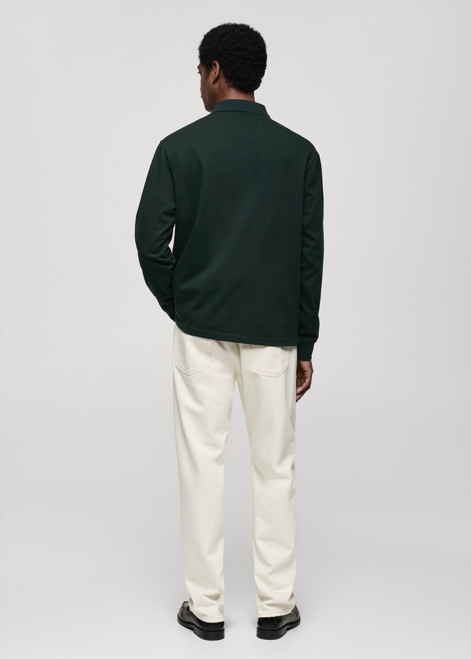100% cotton polo sweatshirt - Reverse of the article