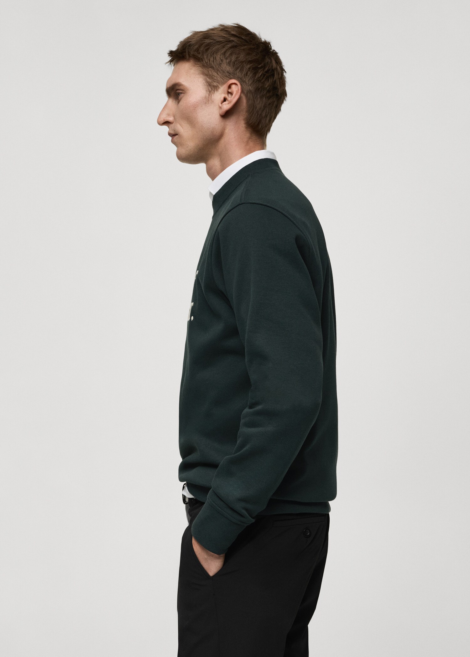 Sweat-shirt coton message brodé - Détail de l'article 2