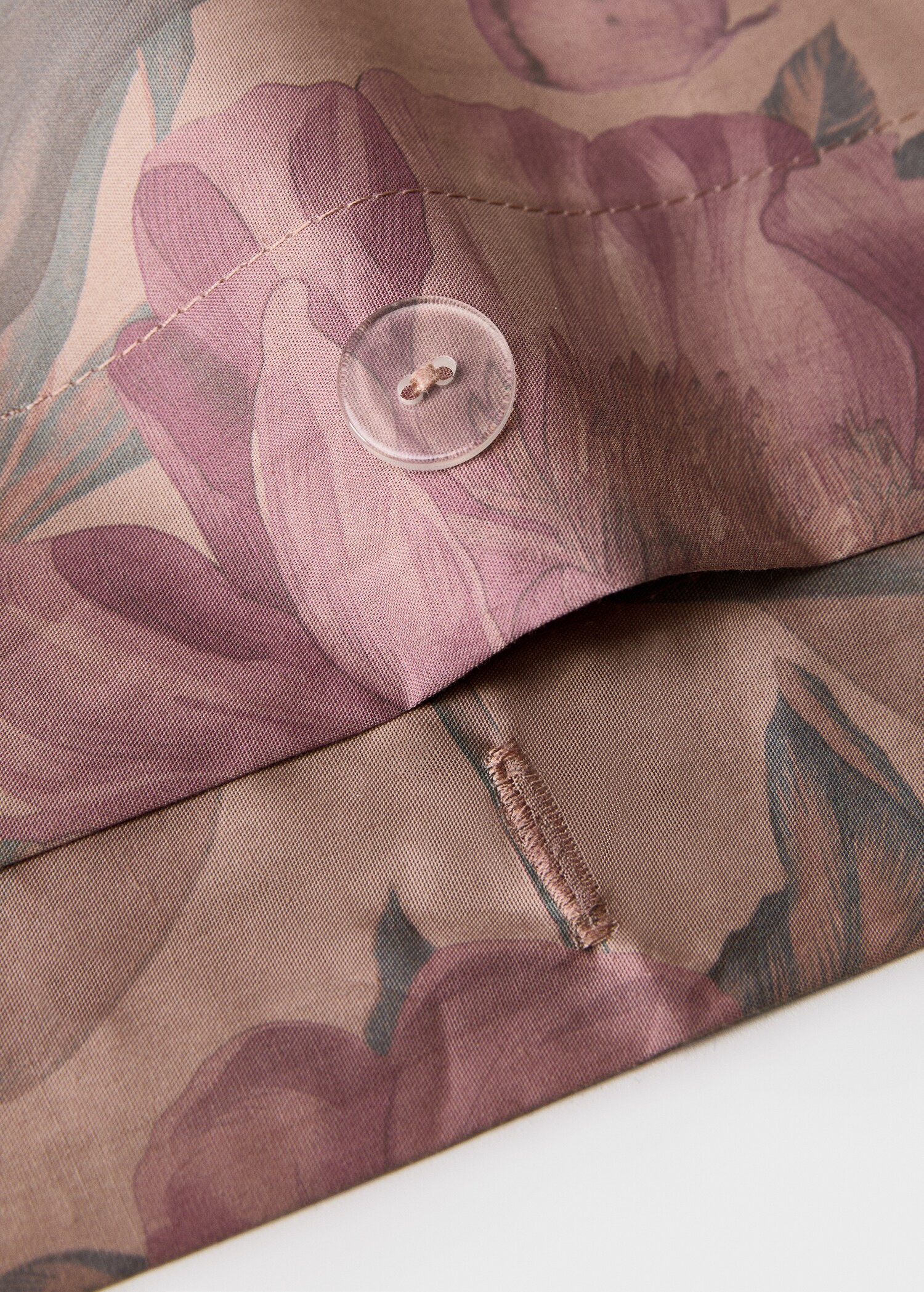 Bettbezug aus Baumwollperkal mit mehrfarbigem Blumenmuster für Bett 90 cm - Detail des Artikels 1