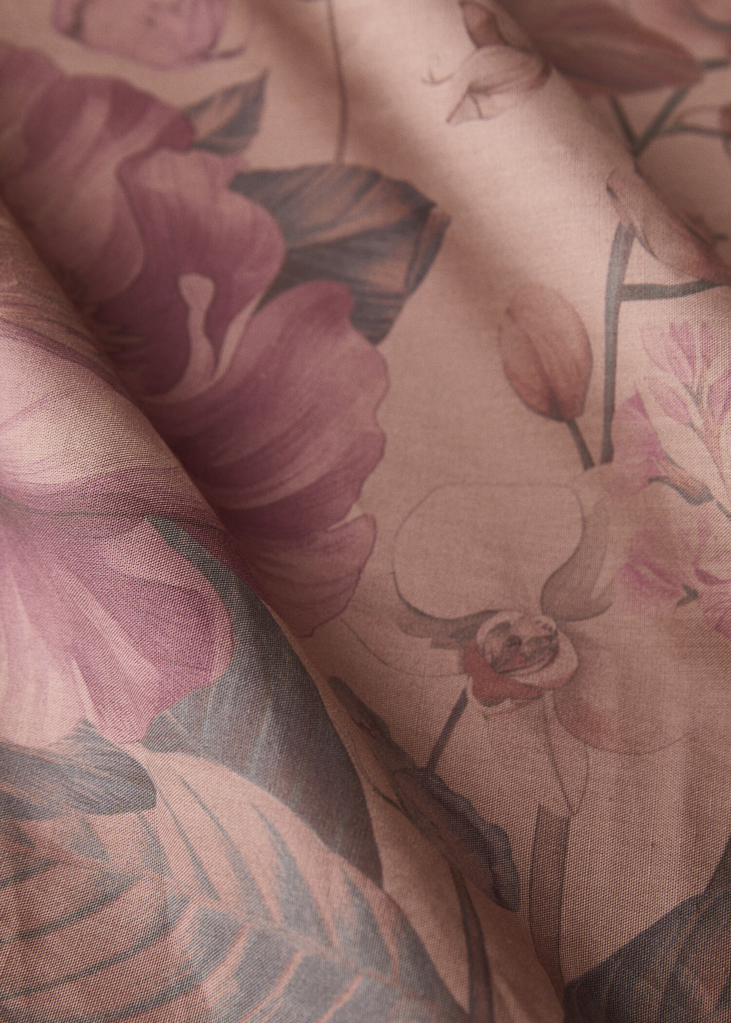 Bettbezug aus Baumwollperkal mit mehrfarbigem Blumenmuster für Bett 90 cm - Detail des Artikels 3