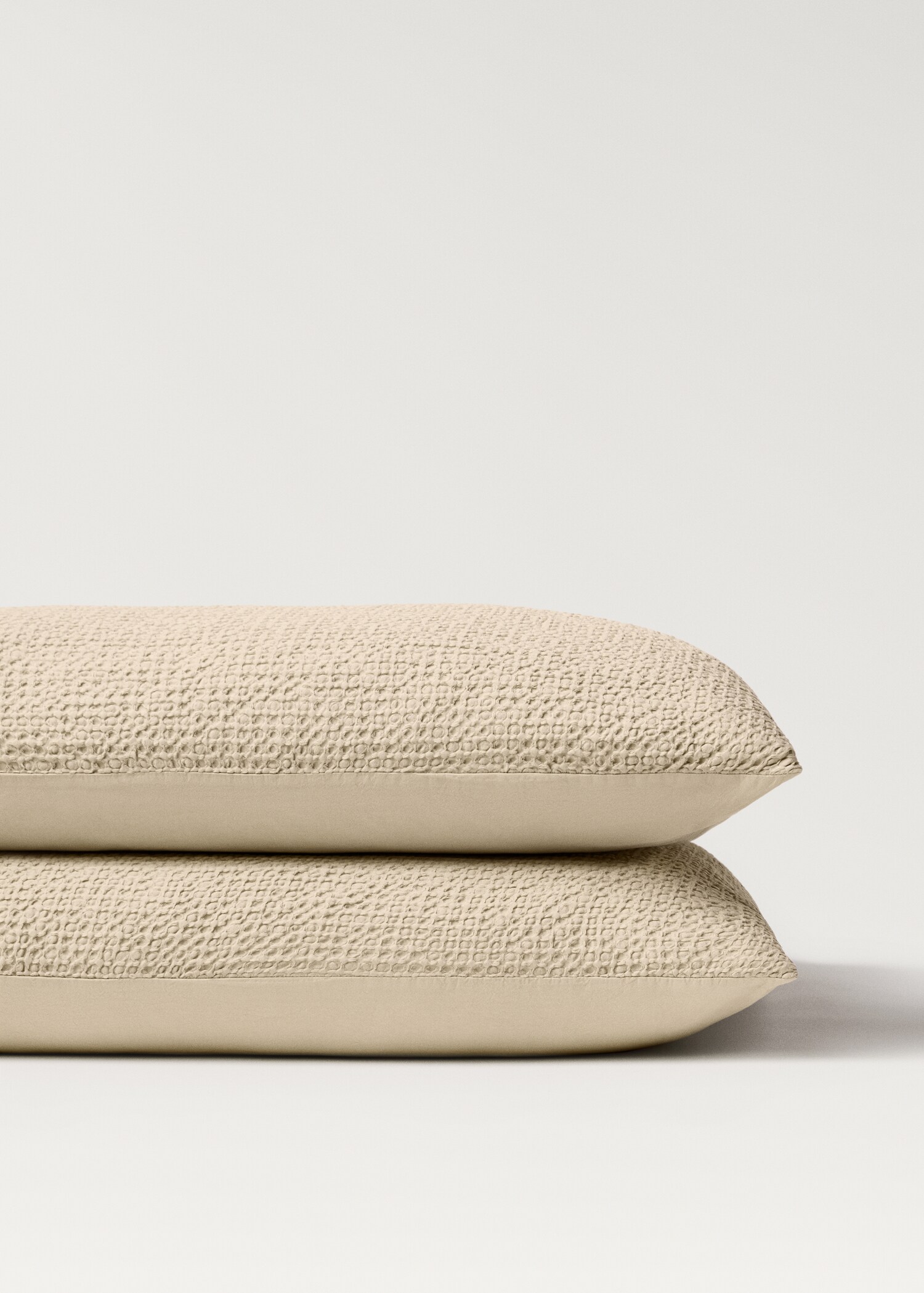 Dues fundes coixinera cotó percala waffle 50x75 cm - Detall de l'article 3
