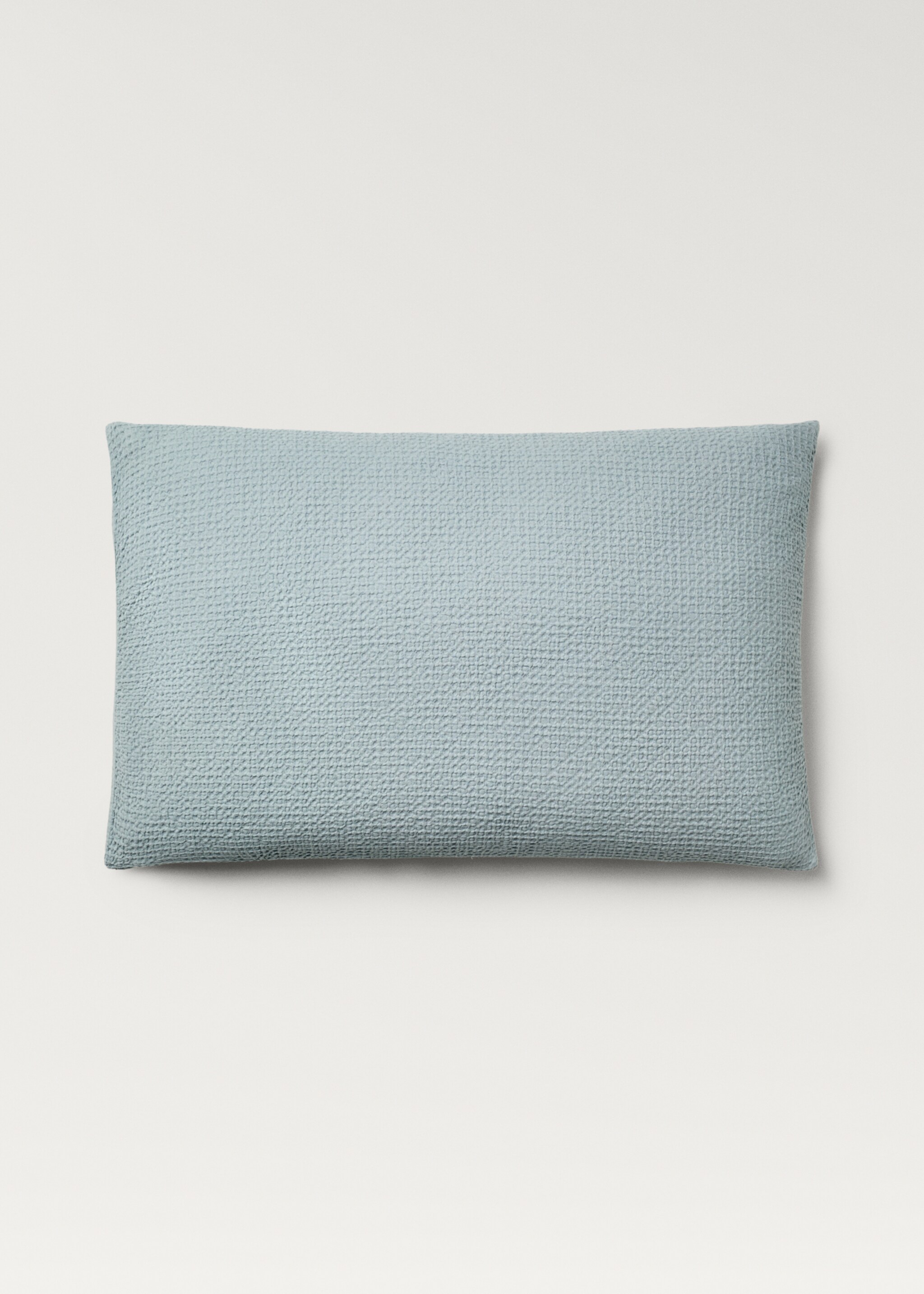 Two cotton waffle percale pillowcases 50x75 cm - Article without model, Aqua Green. Ref: 87032929-00.