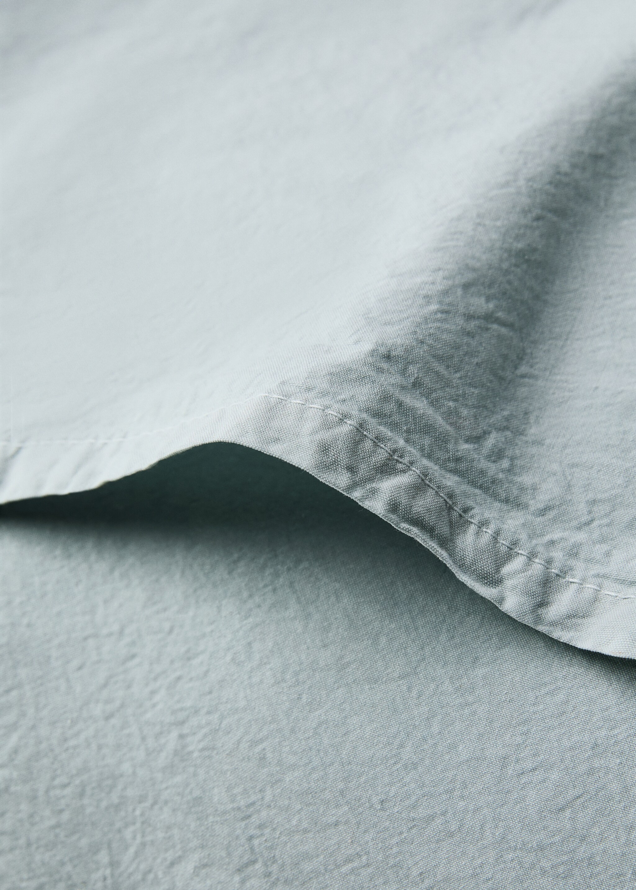 Two cotton waffle percale pillowcases 50x75 cm - Details of the article 2, Aqua Green. Ref: 87032929-00.