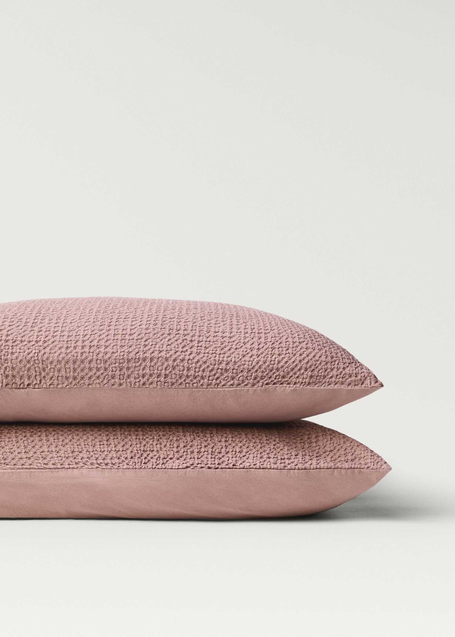Dues fundes coixinera cotó percala waffle 50x75 cm - Detall de l'article 1