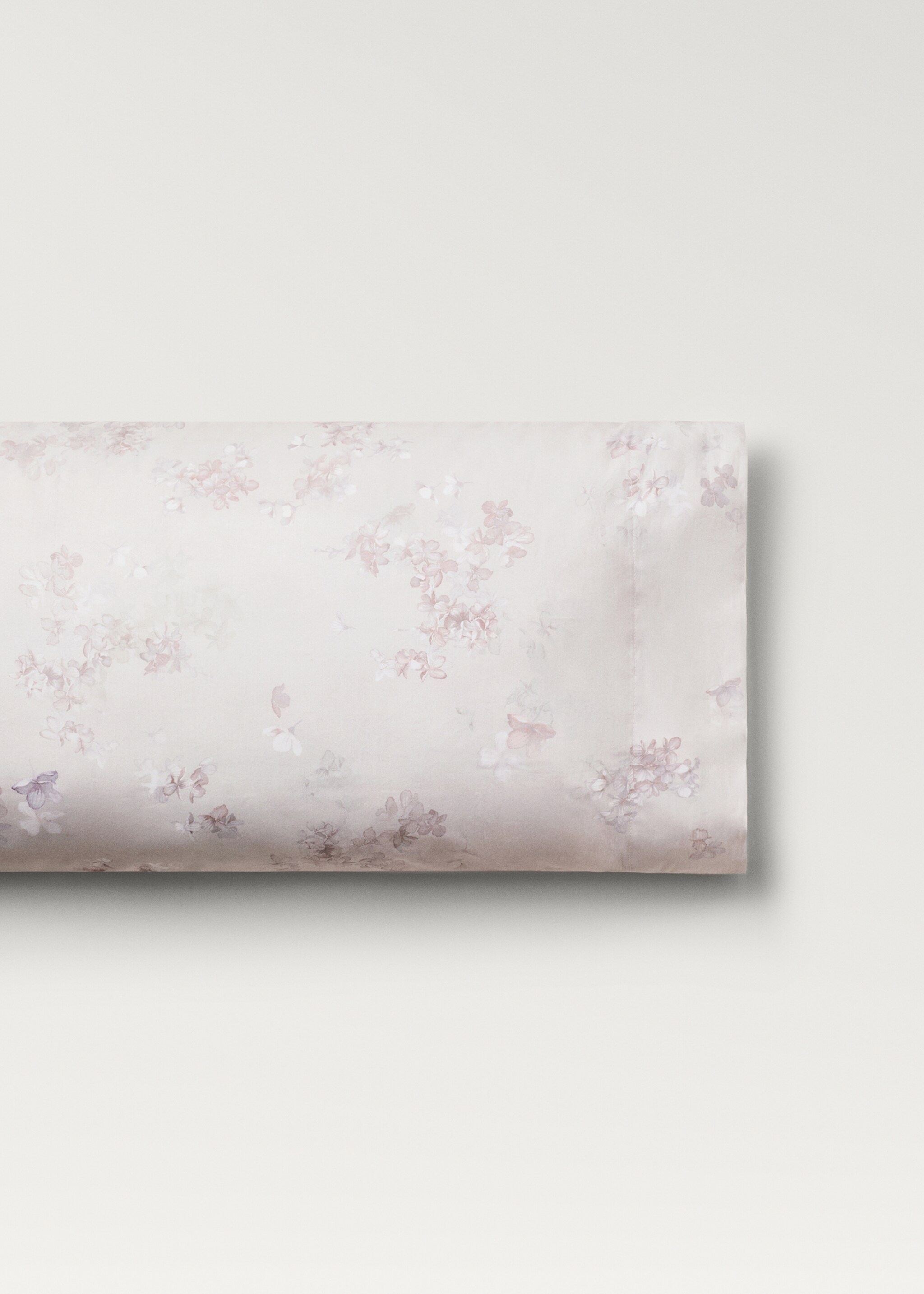 Povlak na polštář z bavlněného perkálu s romantickým květinovým potiskem 45 x 110 cm - Zboží bez modelu, Zelený les. Ref: 87032934-00.