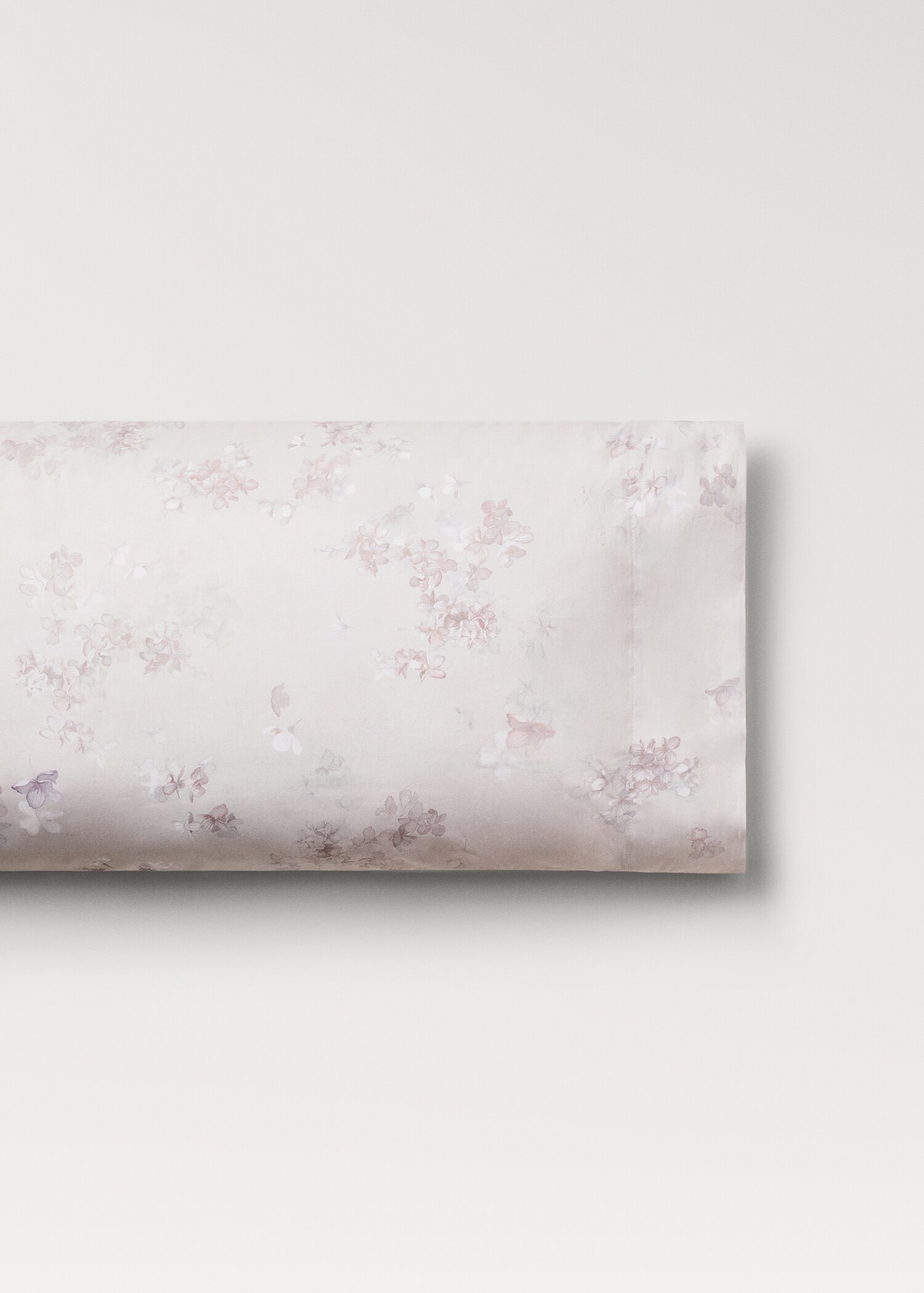 Povlak na polštář z bavlněného perkálu s romantickým květinovým potiskem 45 x 110 cm - Zboží bez modelu