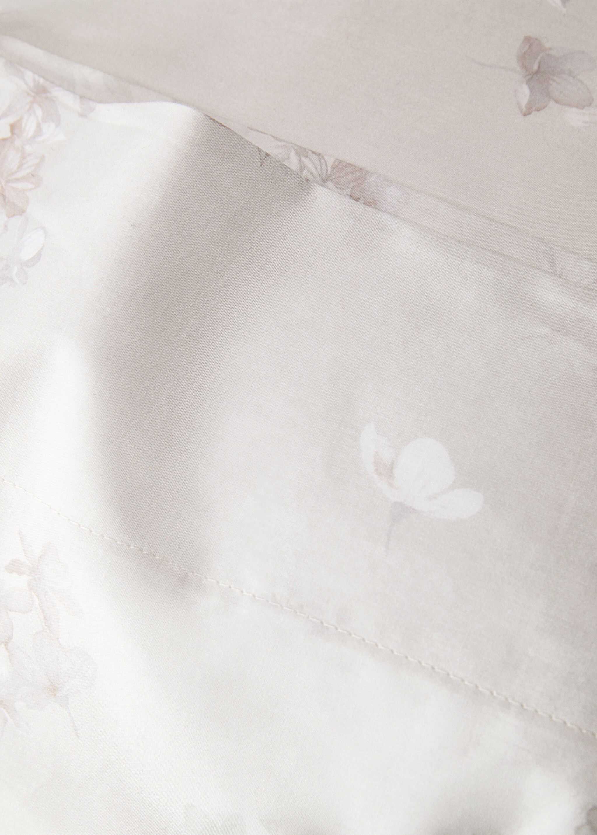 Povlak na polštář z bavlněného perkálu s romantickým květinovým potiskem 45 x 110 cm - Detail zboží 1, Zelený les. Ref: 87032934-00.