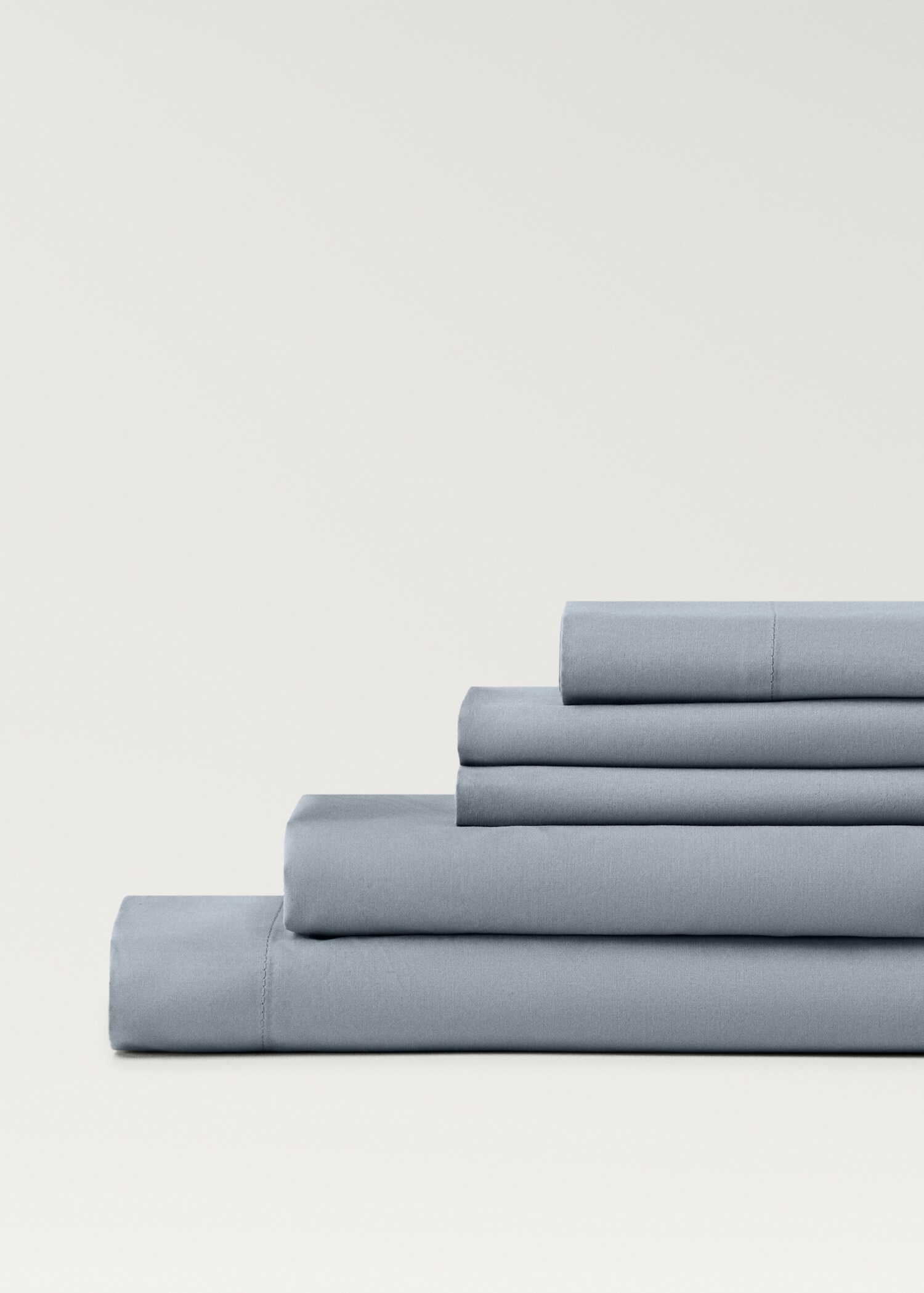 Percale cotton fitted sheet for 180 cm bed - Details of the article 4