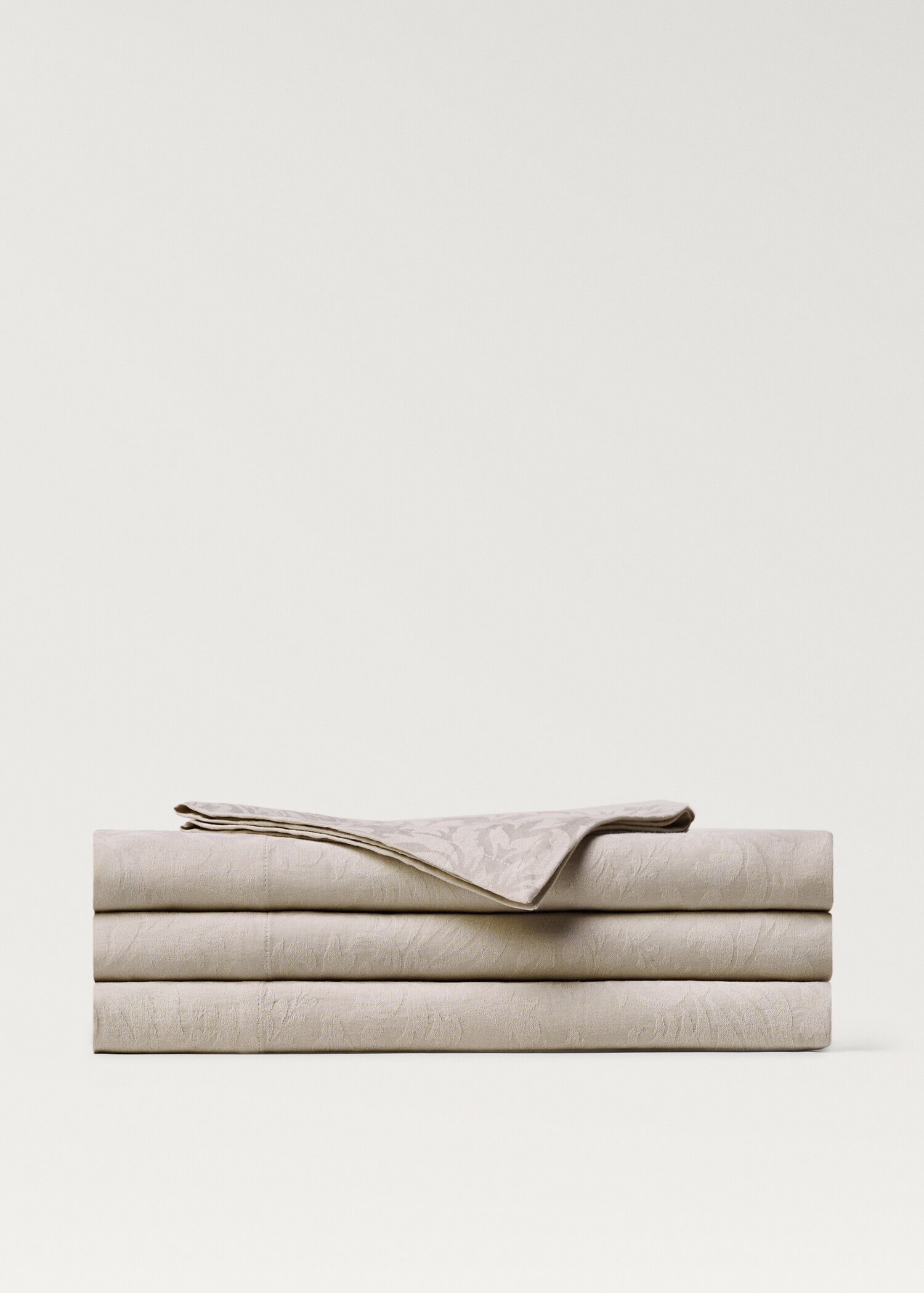 Runde Baumwolltischdecke mit floralem Jacquardmuster für 4 - 6 Gäste - Artikel ohne Model