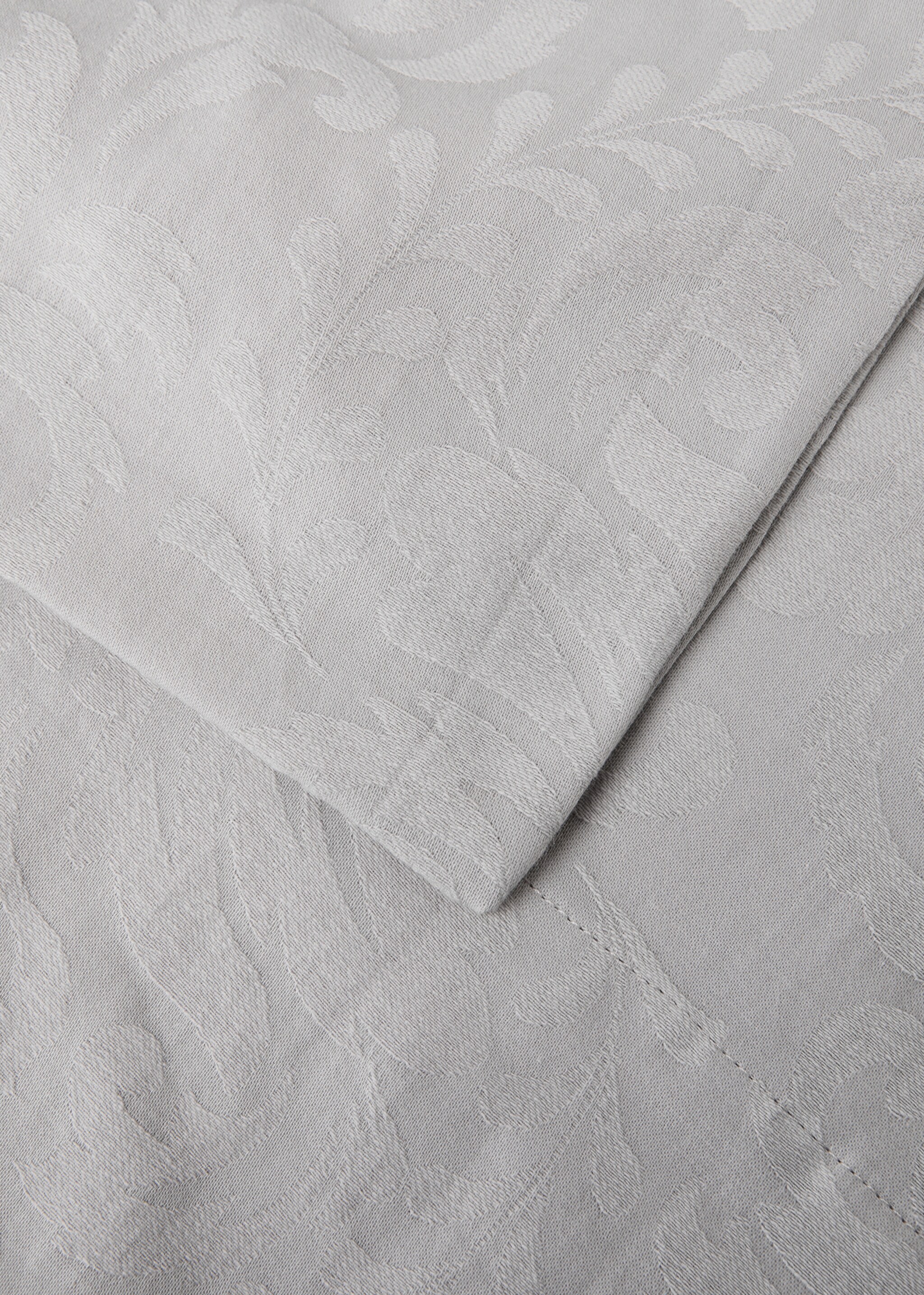 Estovalles cotó jacquard floral 6 a 8 comensals - Detall de l'article 1, Gris. Ref: 87032960-00.