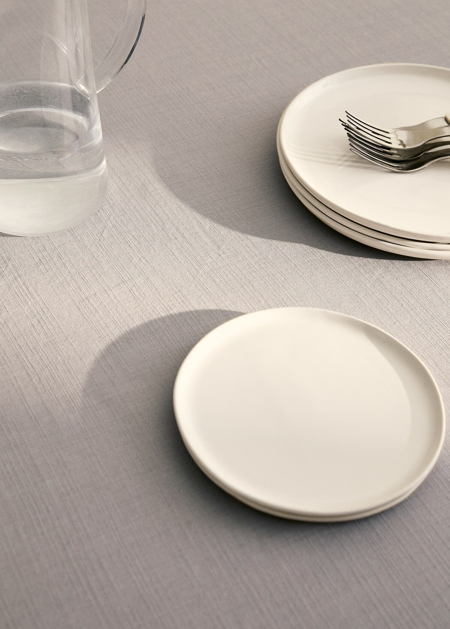 Cotton vanilla tablecloth for 2 to 4 diners - Details of the article 7