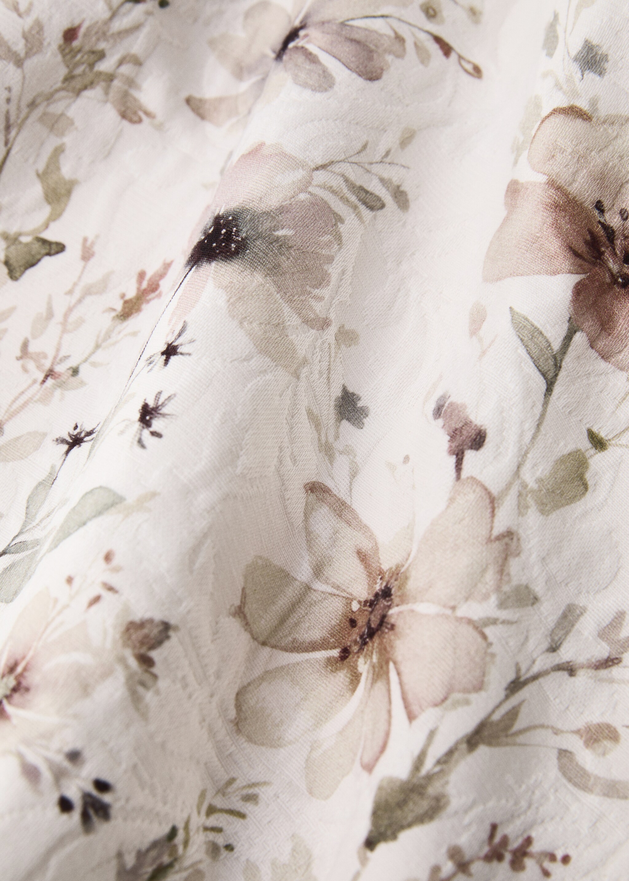 Jacquard-Tischdecke mit Mini-Blumenmuster für 2 bis 4 Personen - Detail des Artikels 1, Sandfarben. Ref: 87032970-00.