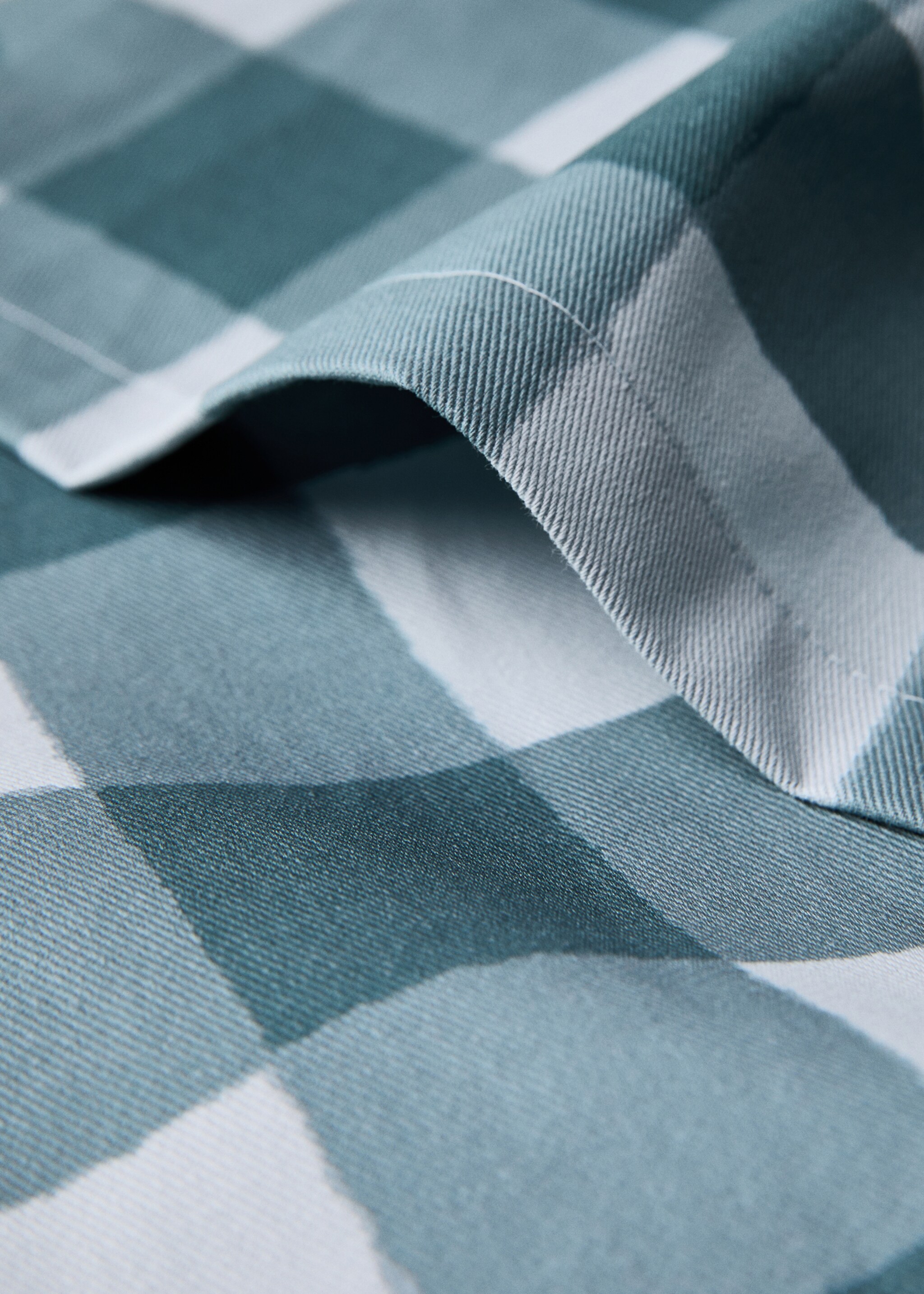 Estovalles cotó quadres 6 a 8 comensals - Detall de l'article 1, Verd menta. Ref: 87032972-00.