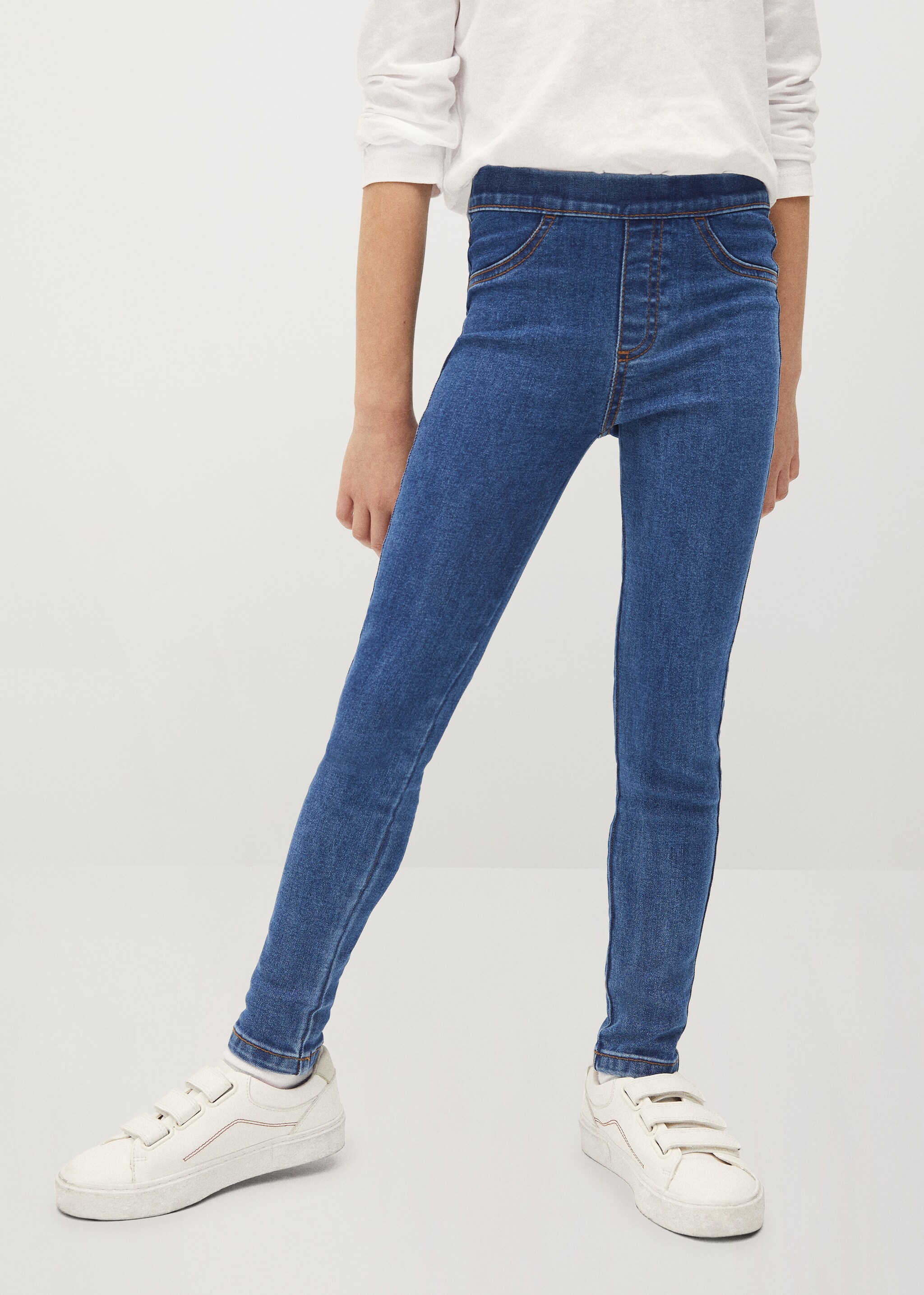 Bavlněné jeggings - Náhled ve středové rovině