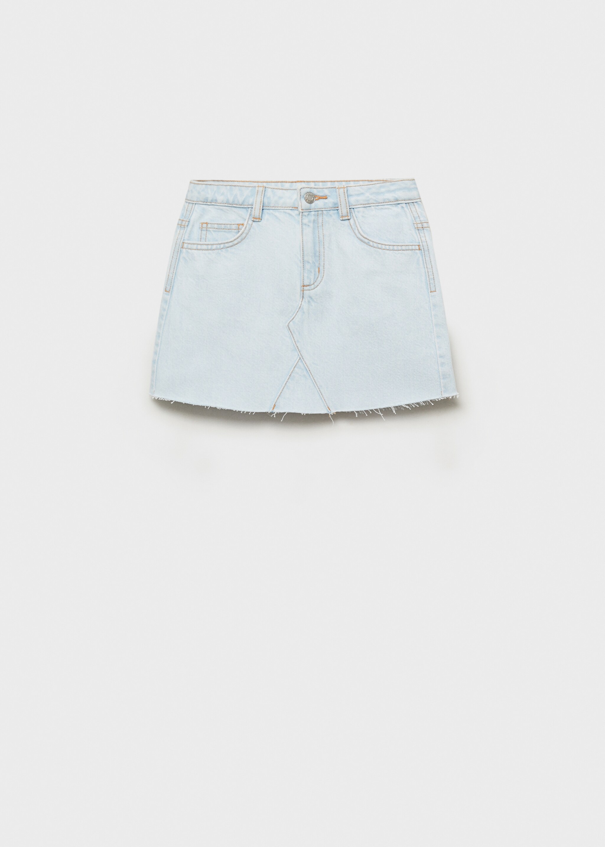 Denim mini-skirt - Article without model, Light Blue. Ref: 87033270-00.