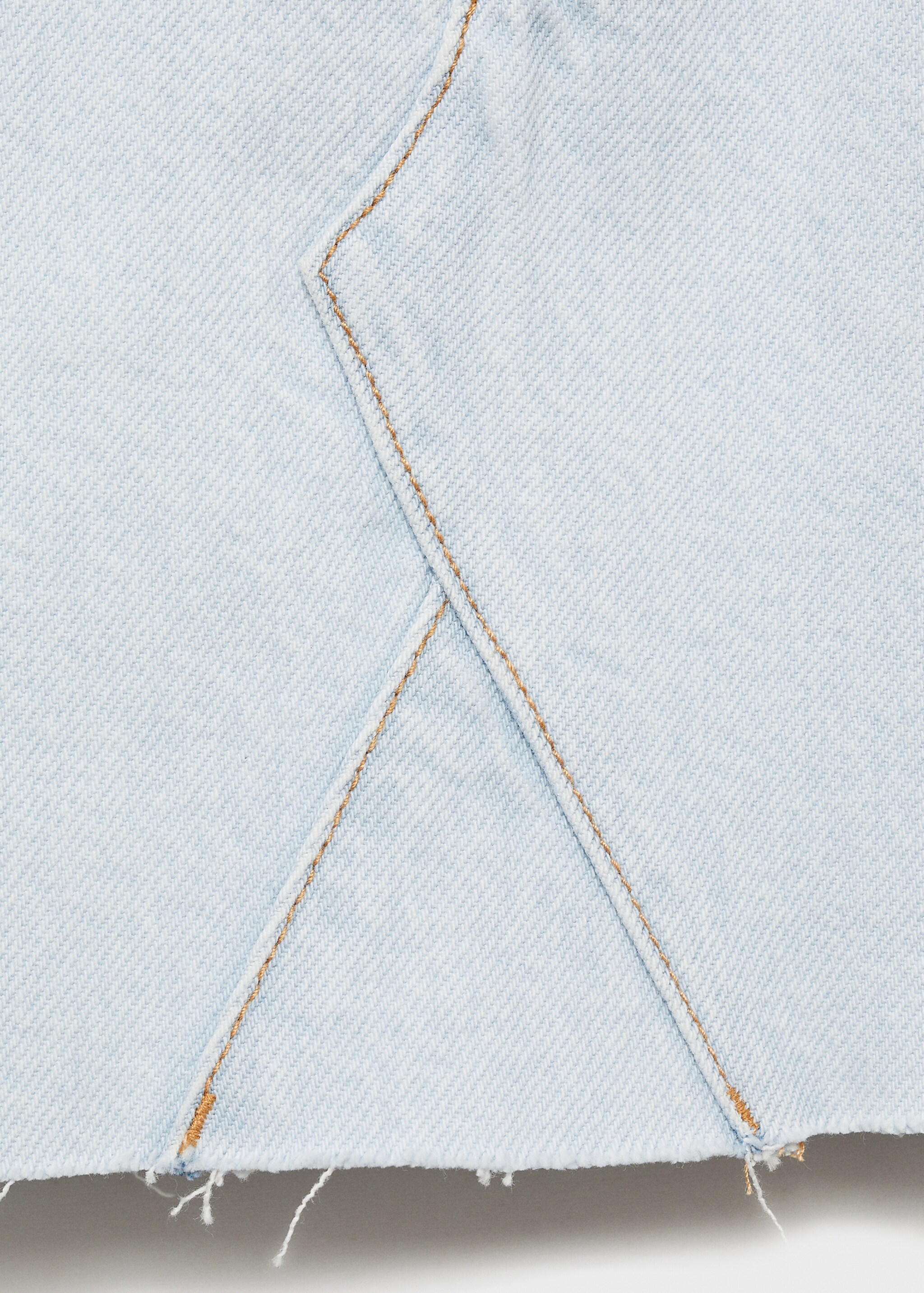 Denim mini-skirt - Details of the article 0, Light Blue. Ref: 87033270-00.