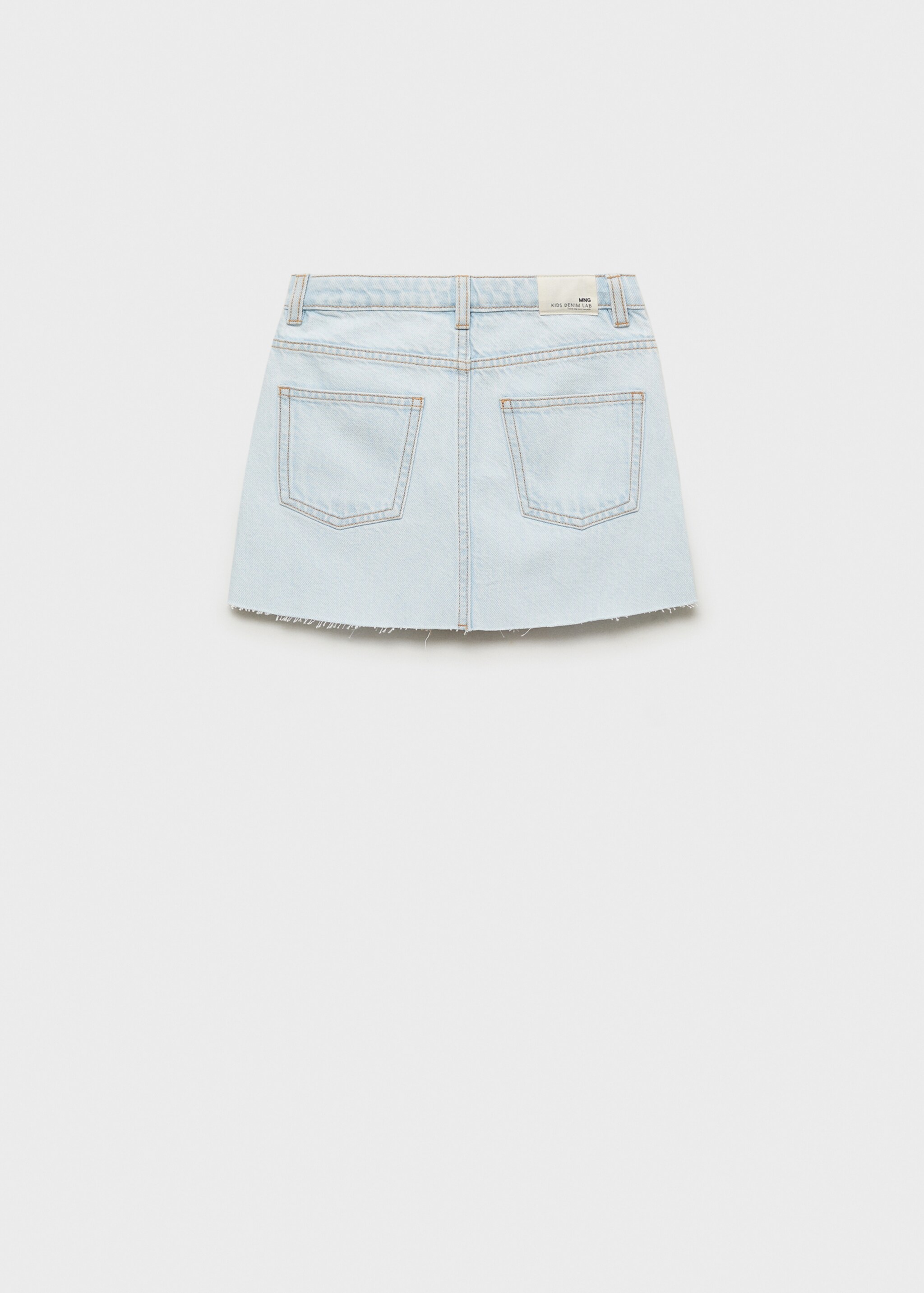 Denim mini-skirt - Reverse of the article, Light Blue. Ref: 87033270-00.